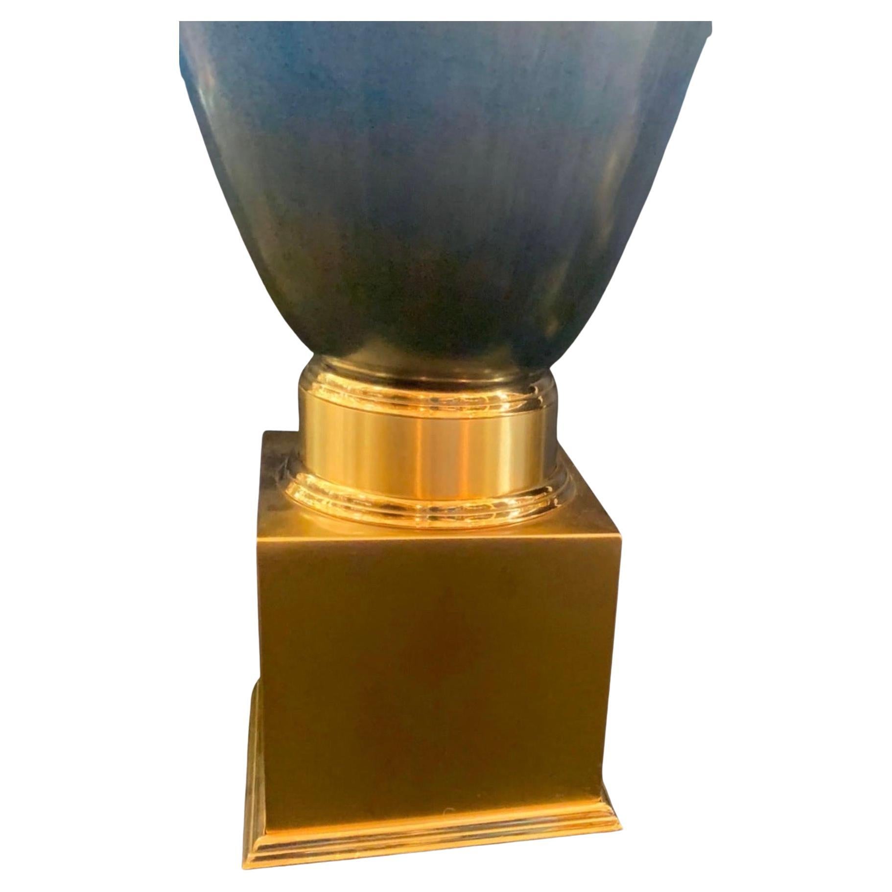 Monumental Pair Porcelain Black Basalt-Glazed Neoclassical Urns Bronze Bases 3