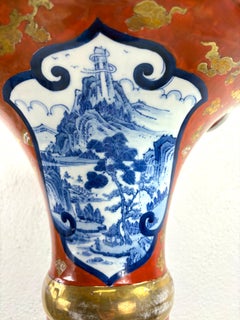 Vase japonais Emari de dimensions monumentales, digne d'un palais, peint à la main
