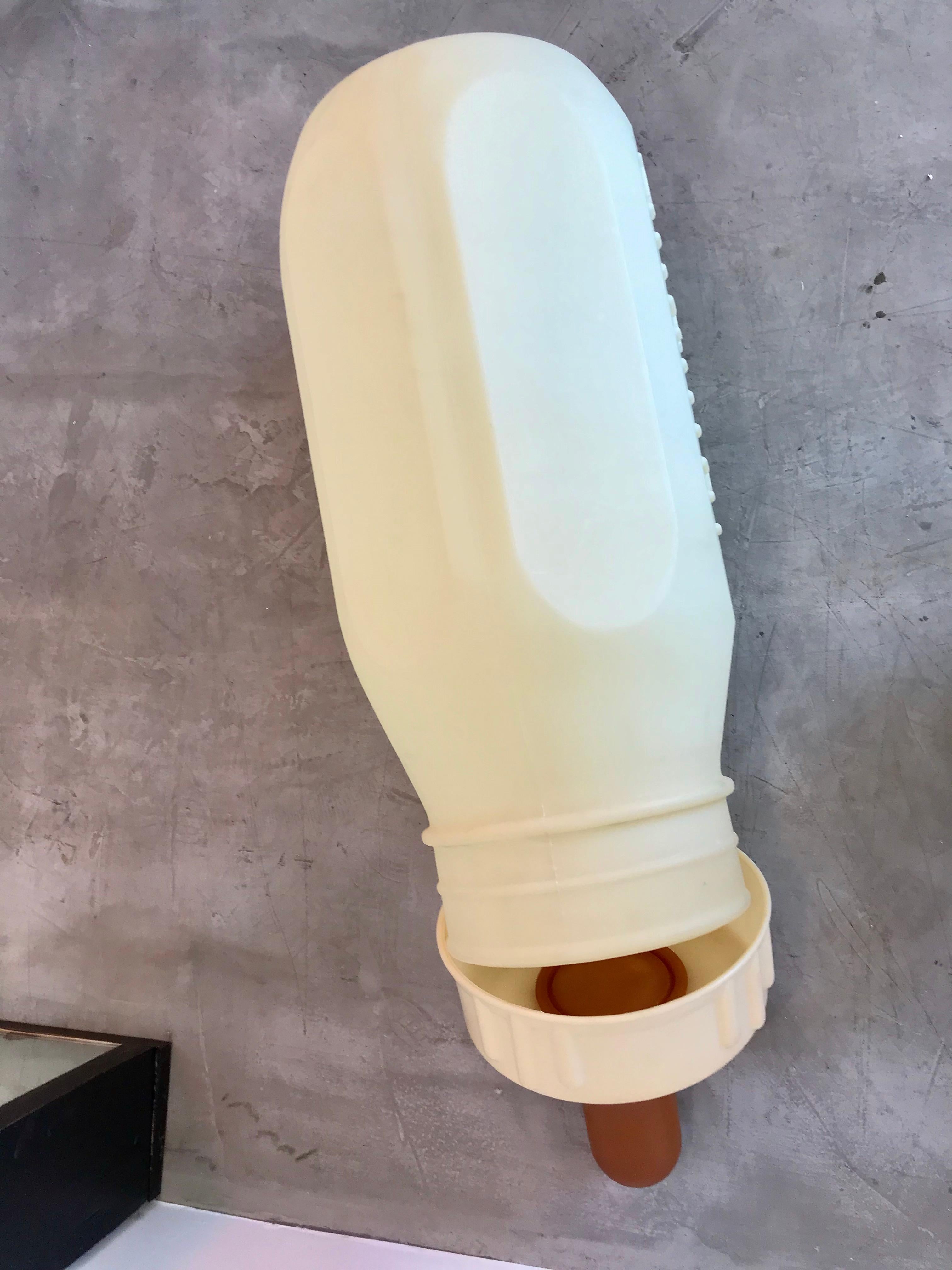 Rubber Monumental Pale Yellow Baby Bottle For Sale