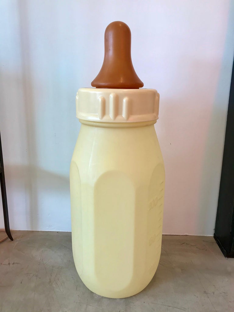 Monumental Pale Yellow Baby Bottle For Sale at 1stDibs
