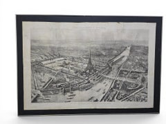 Monumental Panoramic View of the 1889 Paris Exposition Universelle with the Eiff