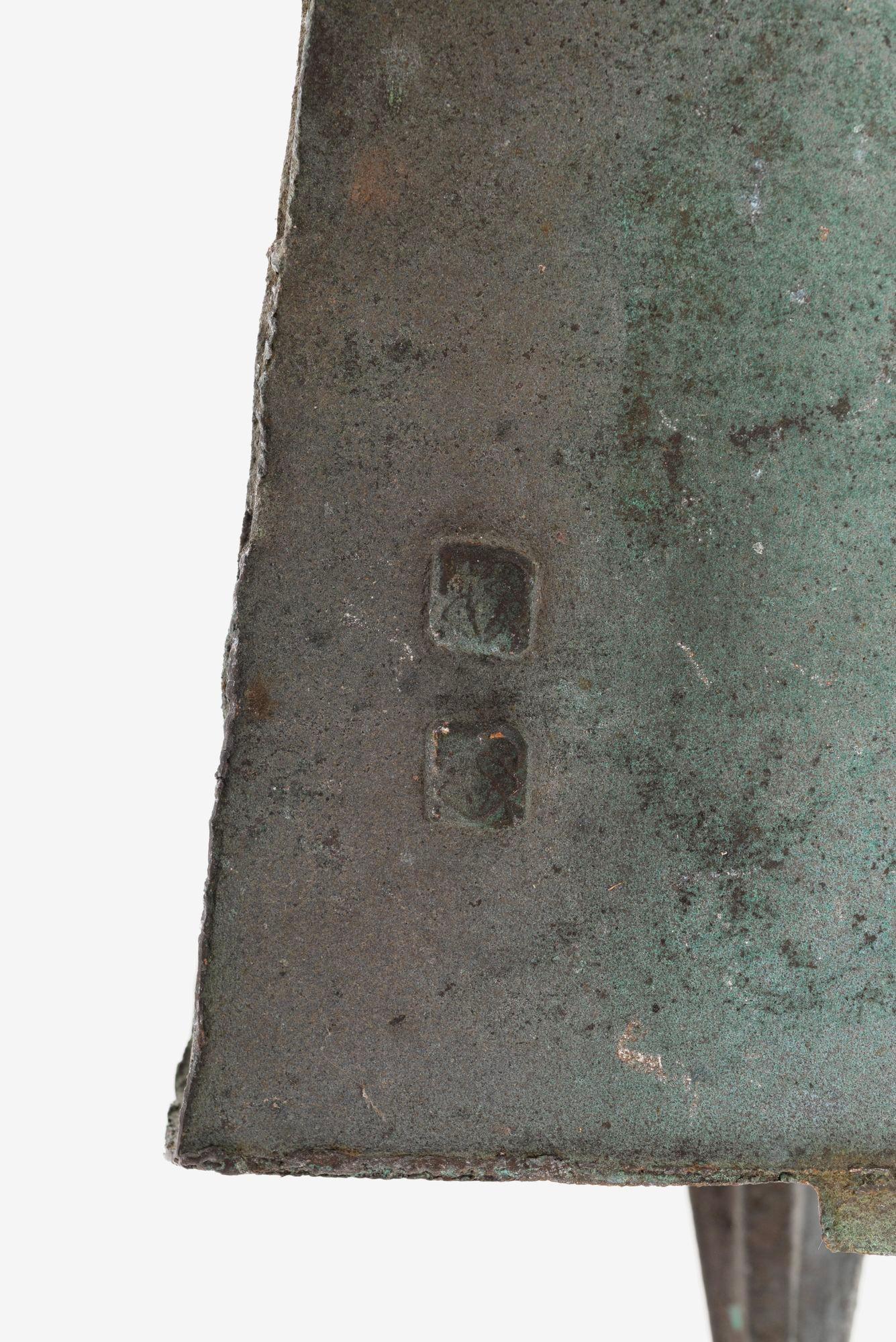 American Monumental Paolo Soleri Brutalist Bronze Bell, Cast Aluminum Sculptural Spine For Sale