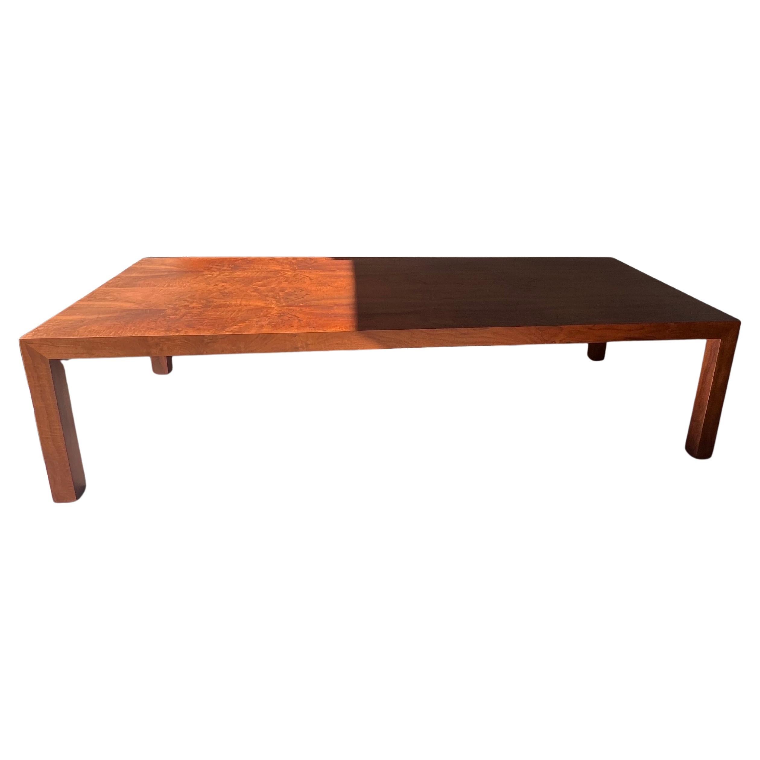 Monumental Xlarge dining walnut table custom made circa 2010, very nice clean condition solid and sturdy one single piece, great quality and design.