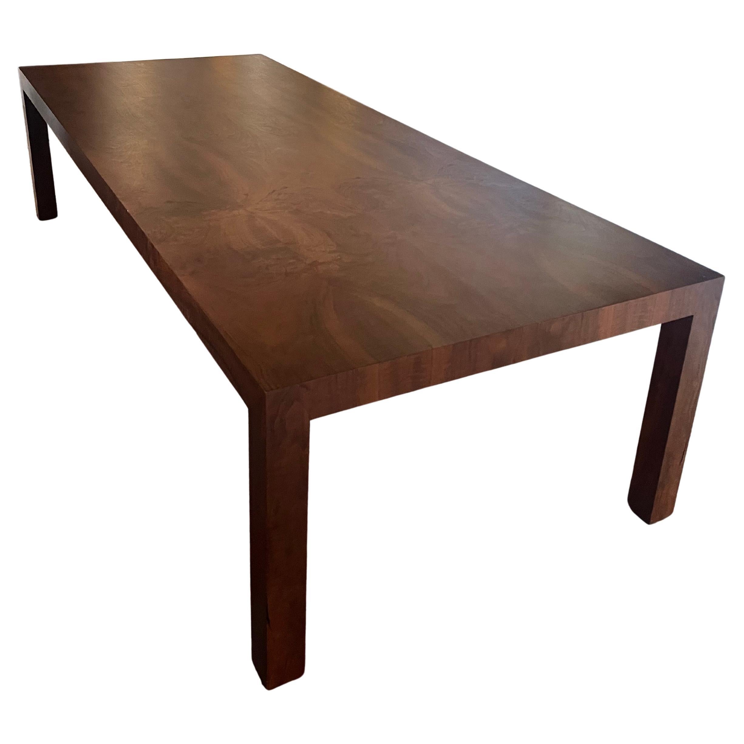 Monumental Parsons Dining XLarge Table Bookmatched Walnut Custom Made