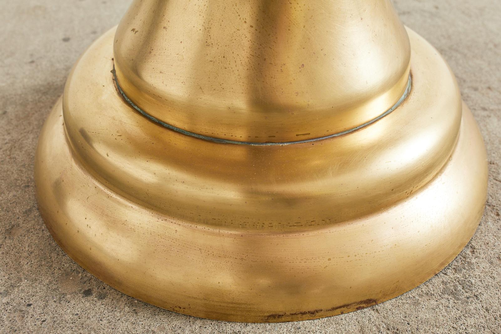 Monumental Patinated Brass Champagne Wine Cooler Bucket Urn 7