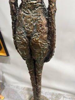 Sculpture monumentale en fibre de verre patinée Style Alberto Giacometti