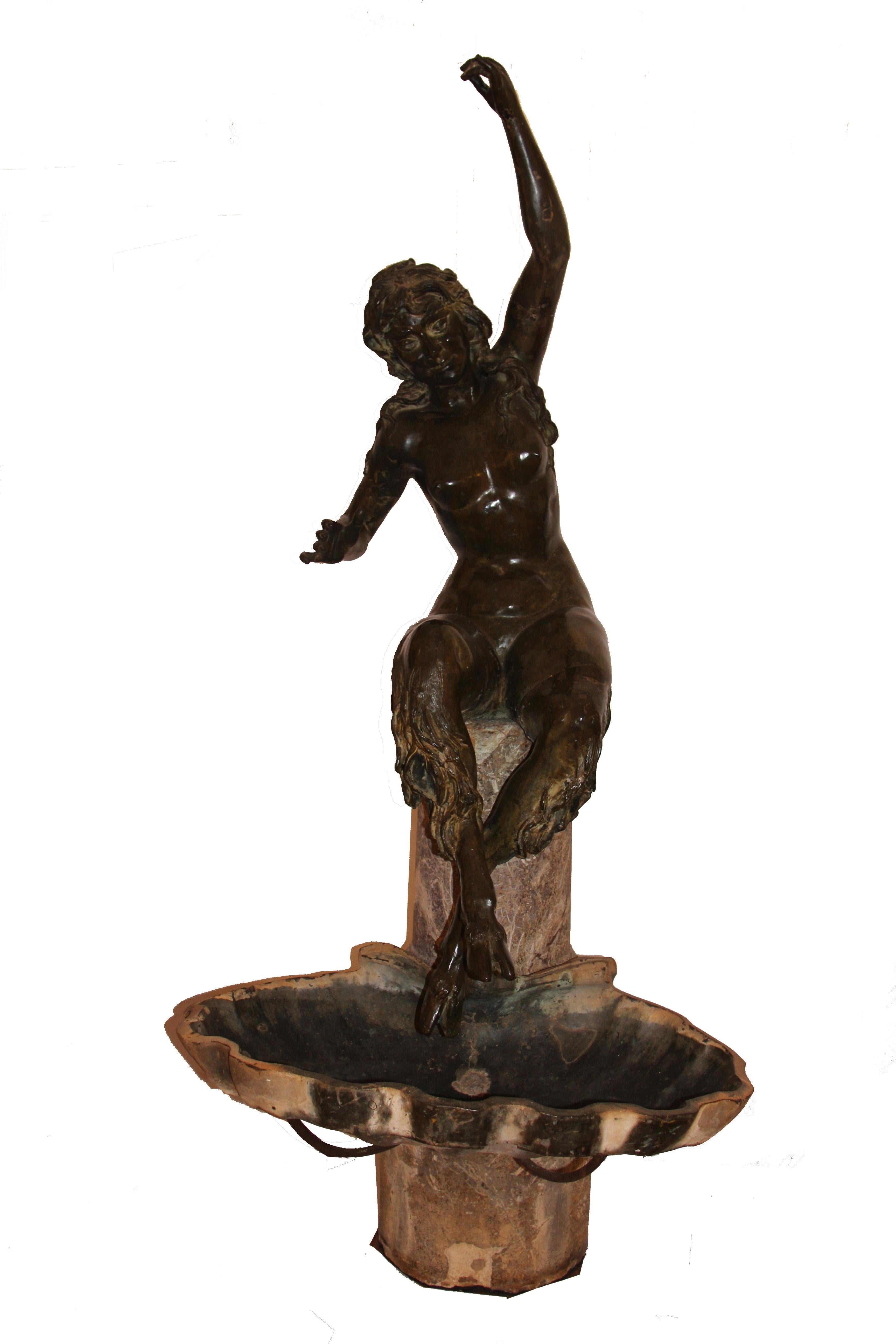 Beaux Arts Monumental Patinated Figure Bronze Sculpture For Sale