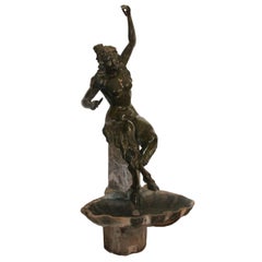 Monumental Patinated Figure Bronze Sculpture