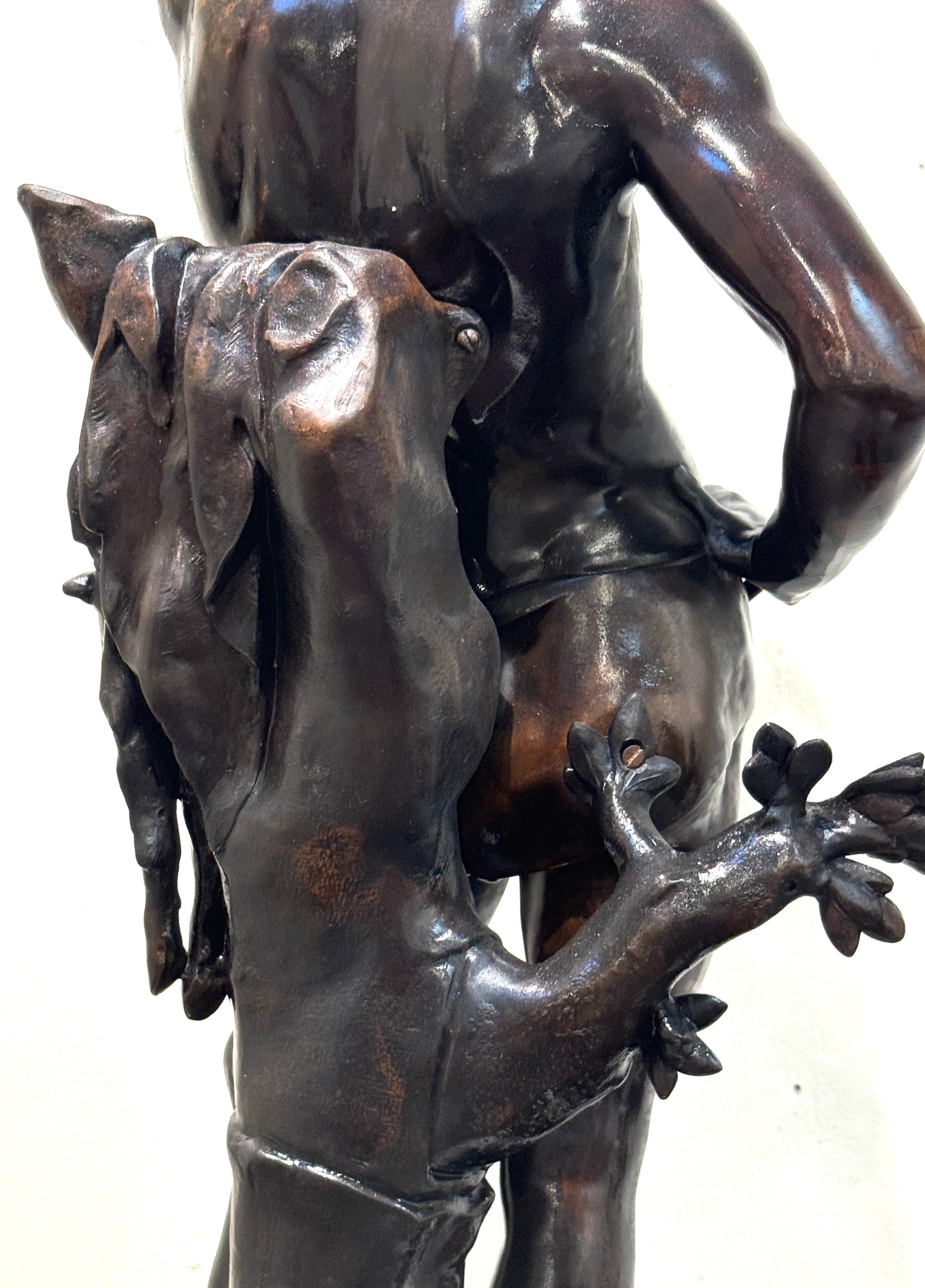 Statua monumentale in zinco patinato Saint George e il drago, dopo Picault in vendita 2