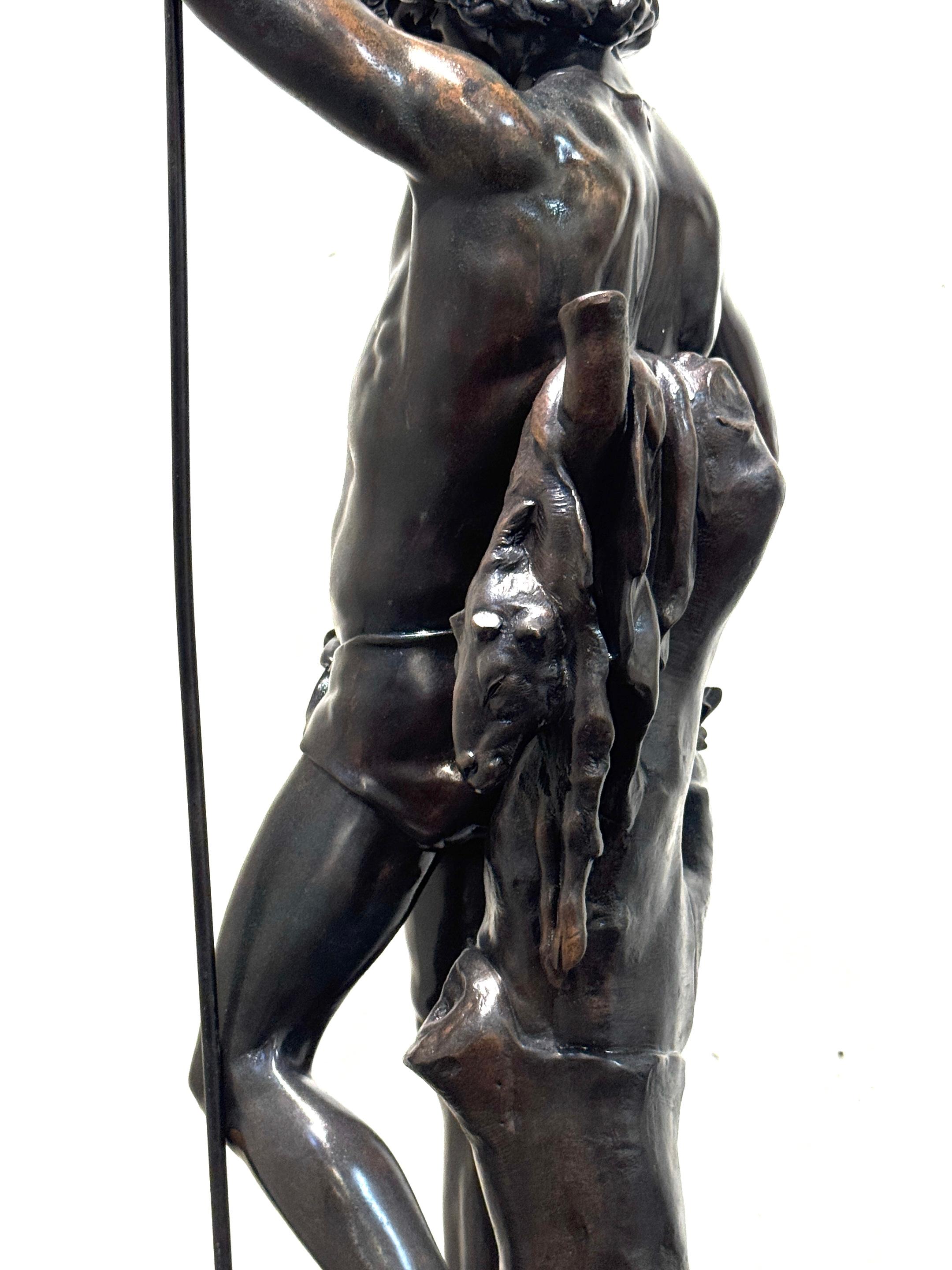 Statua monumentale in zinco patinato Saint George e il drago, dopo Picault in vendita 4
