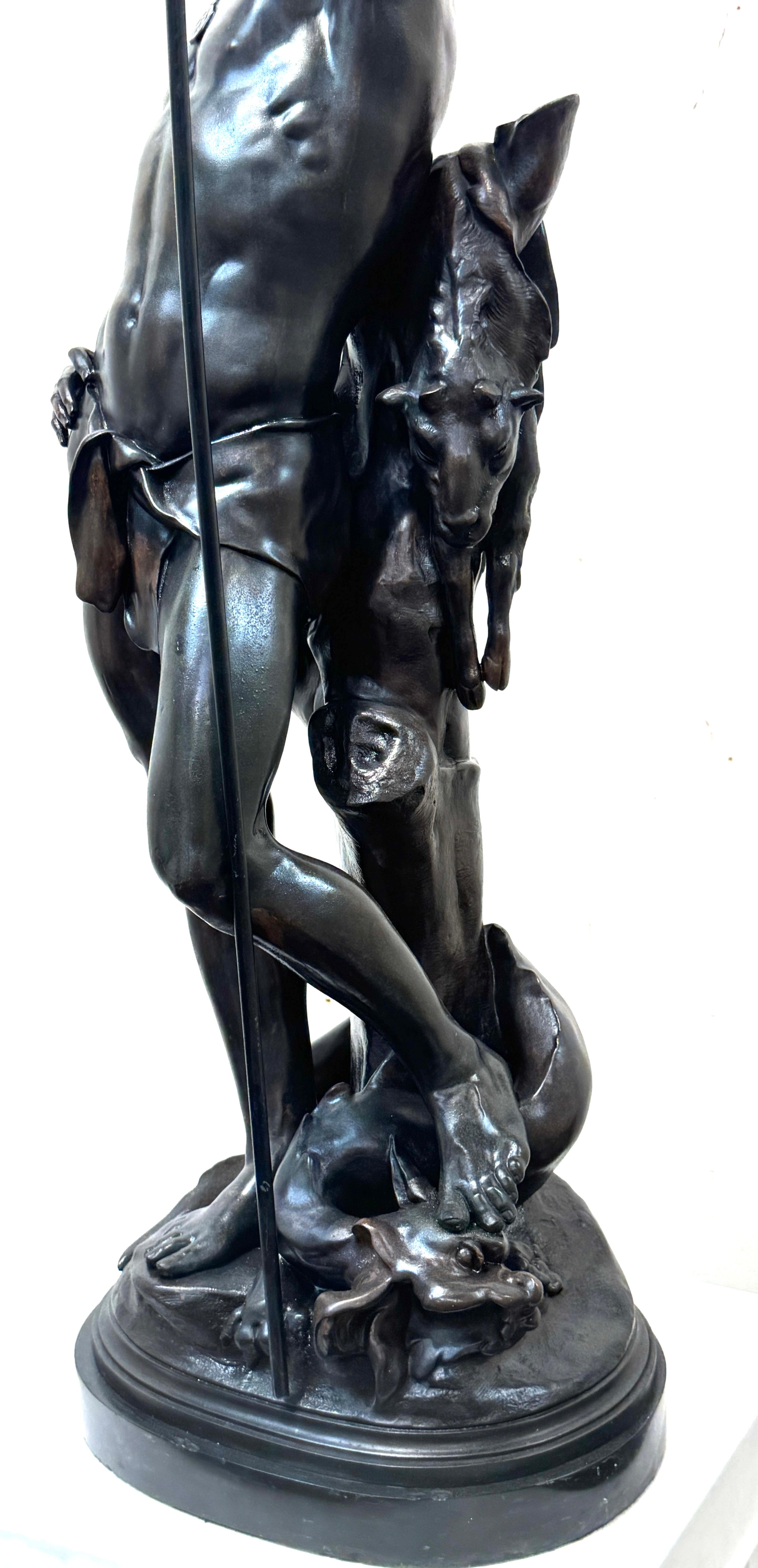 Statua monumentale in zinco patinato Saint George e il drago, dopo Picault in vendita 6