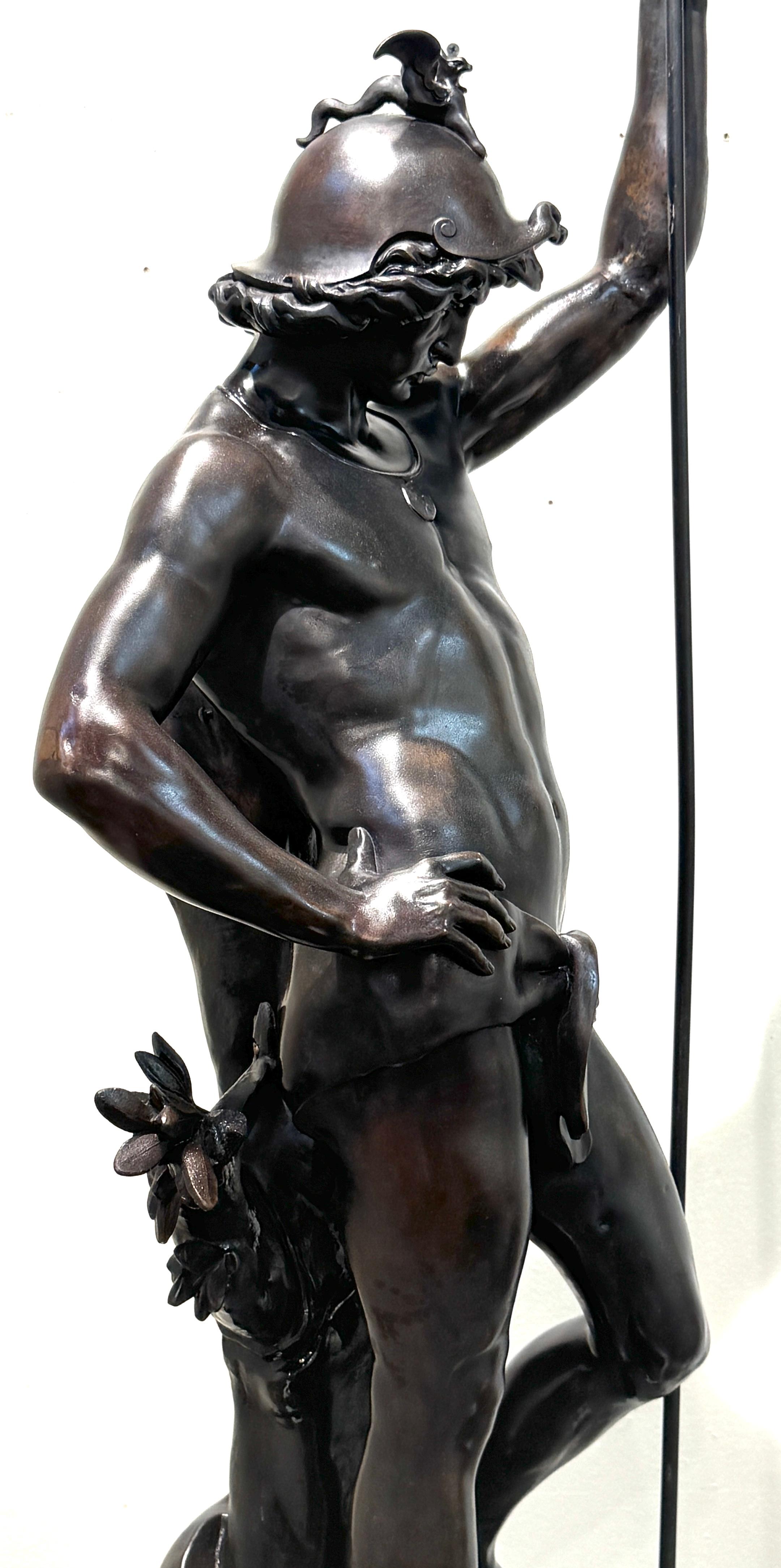 XX secolo Statua monumentale in zinco patinato Saint George e il drago, dopo Picault in vendita