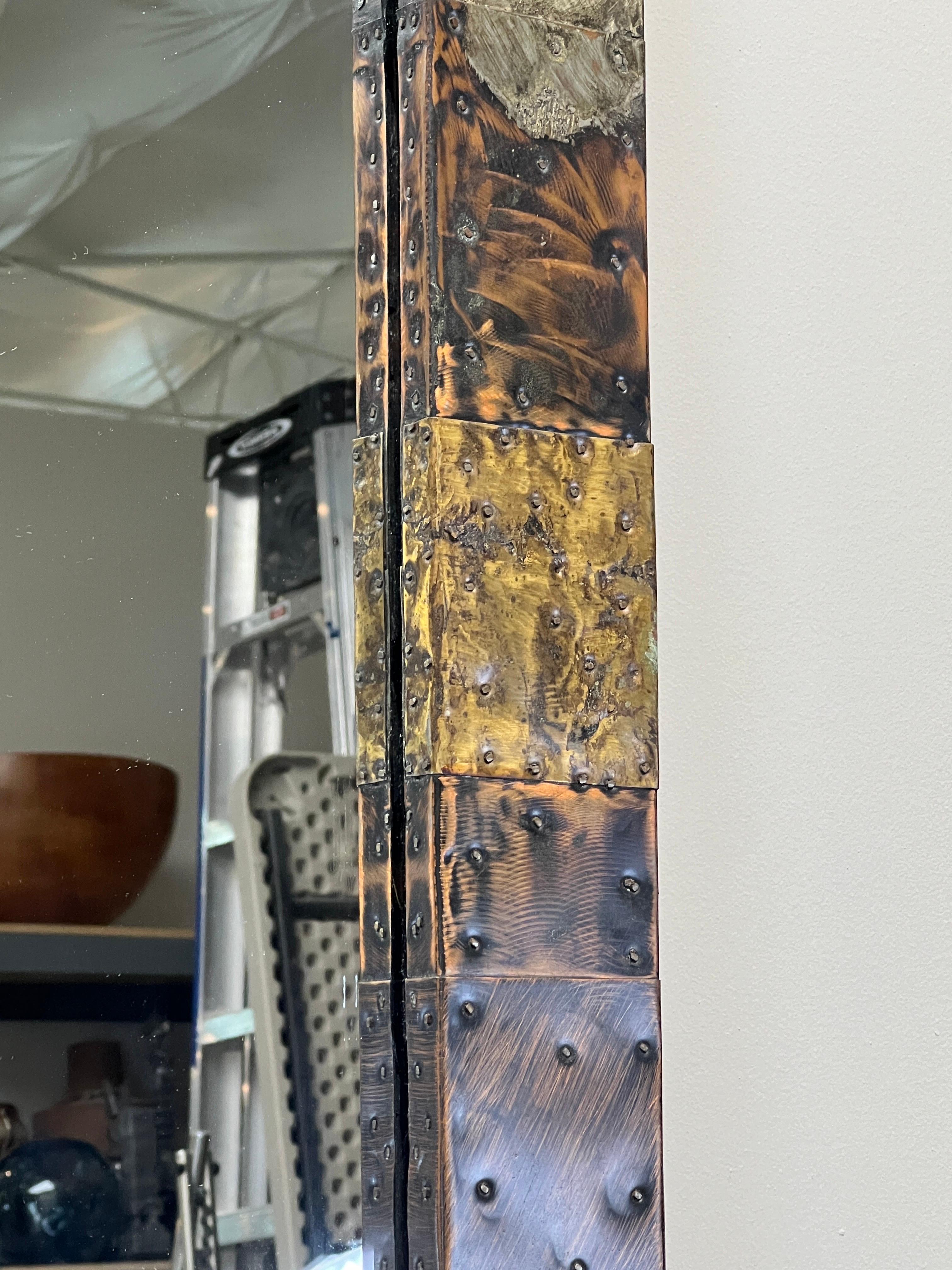 Miroir monumental Paul Evans Patchwork en vente 2