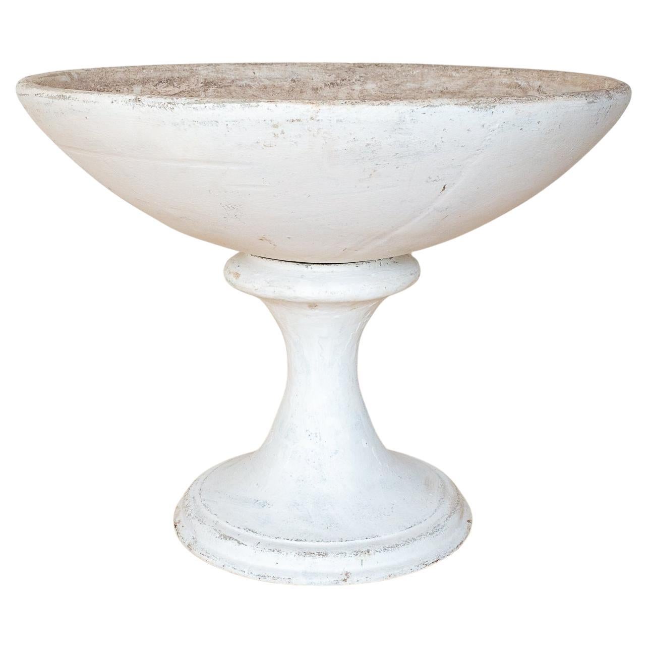 Monumental Pedestal Planter & Stand Country House Stamped Sculptural Classical