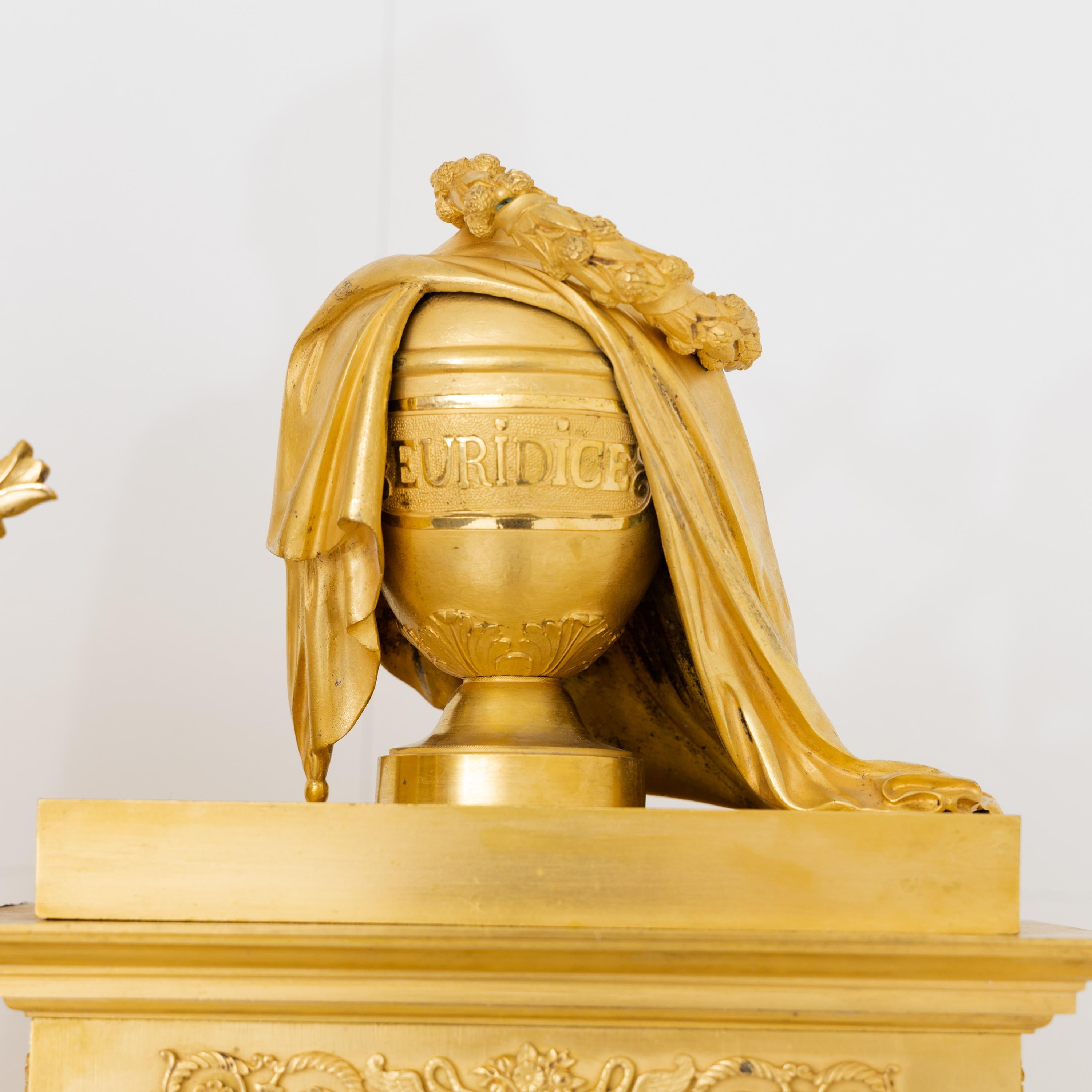 French Monumental Pendule, Orpheus and Eurydice, France, circa 1815