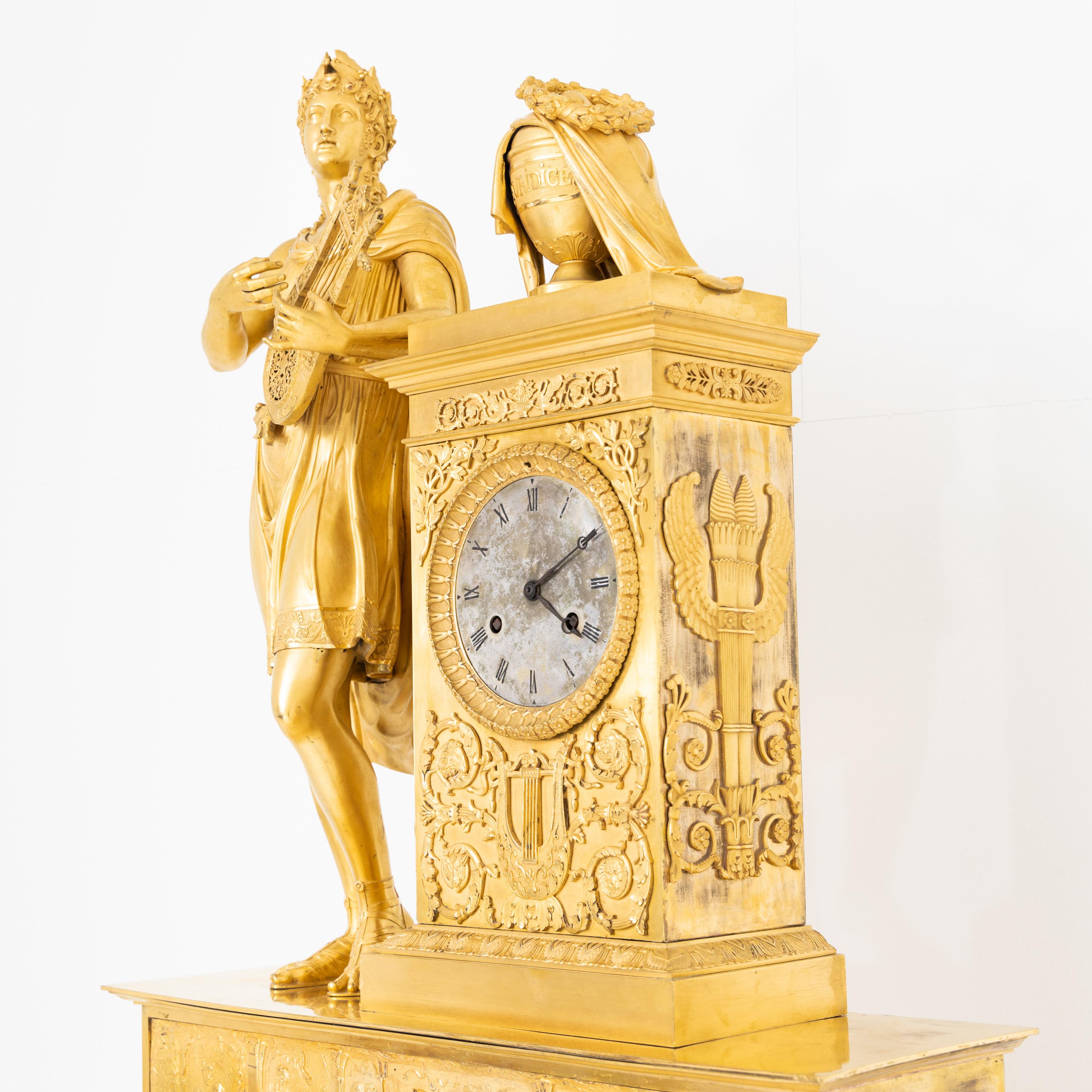 Monumental Pendule, Orpheus and Eurydice, France, circa 1815 In Good Condition In Greding, DE