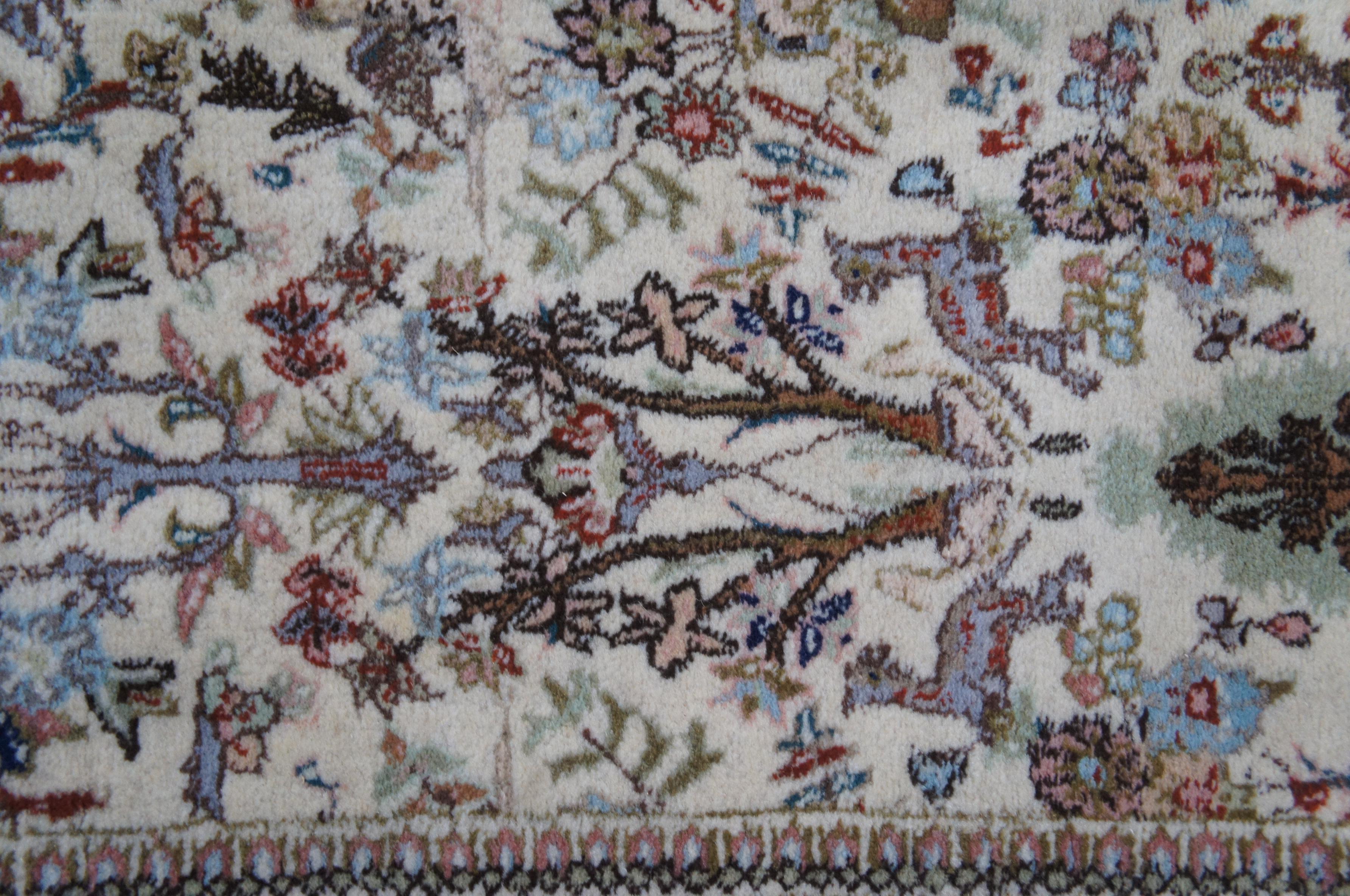 Monumental Persian Tabriz Hunting Animal Design Wool Area Rug Carpet 12' x 18' For Sale 6