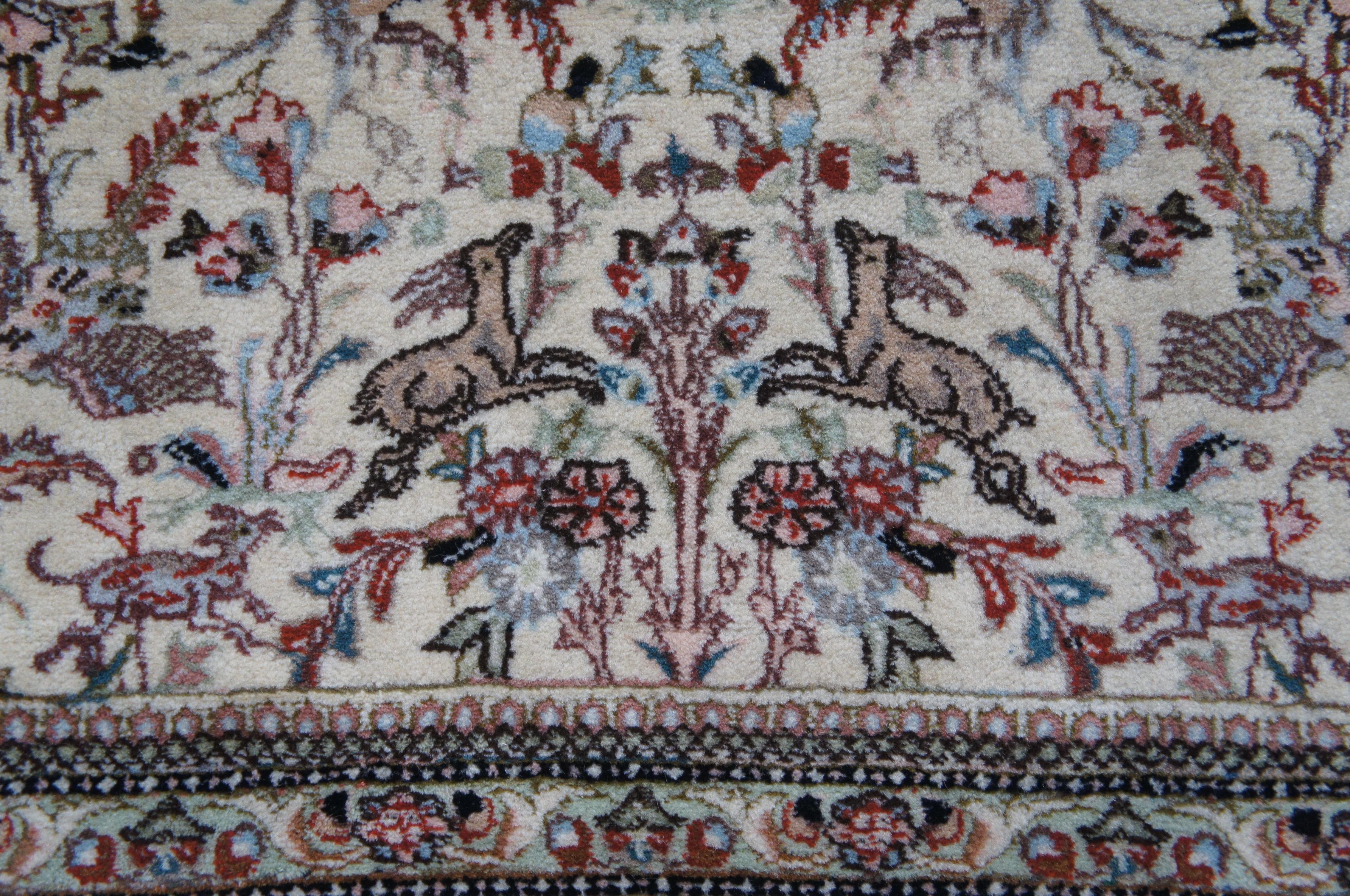 Monumental Persian Tabriz Hunting Animal Design Wool Area Rug Carpet 12' x 18' For Sale 1