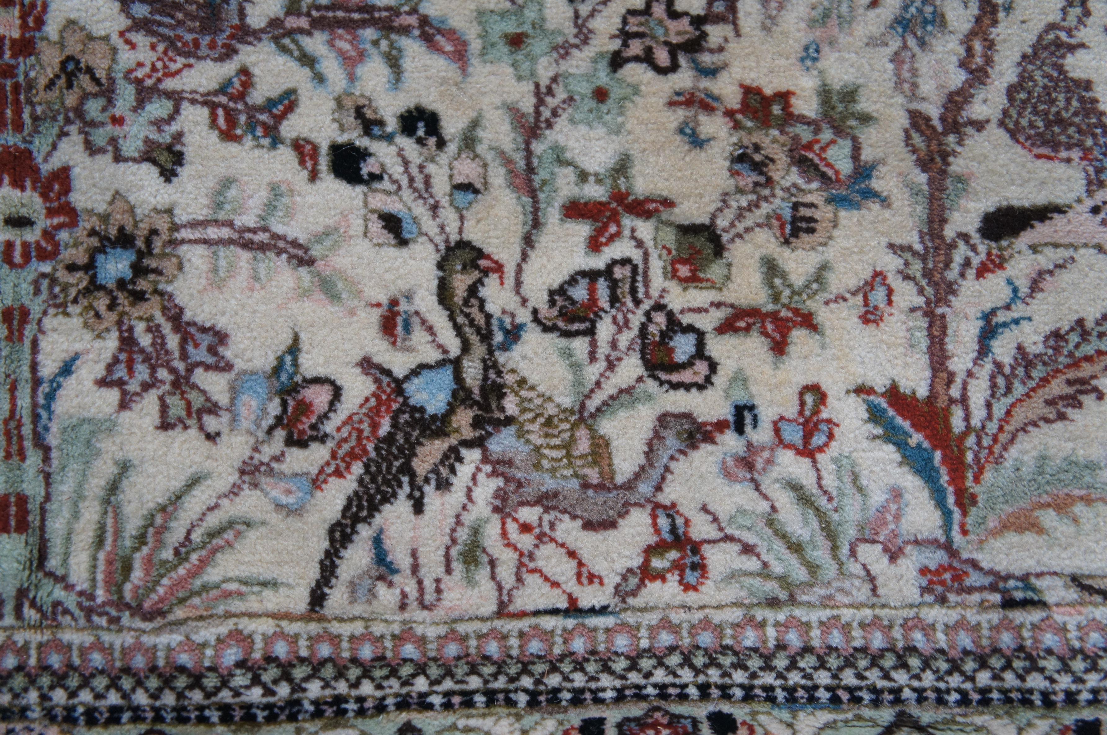 Laine Monumental tapis persan de Tabriz en laine à motif d'animaux de chasse 12' x 18' en vente