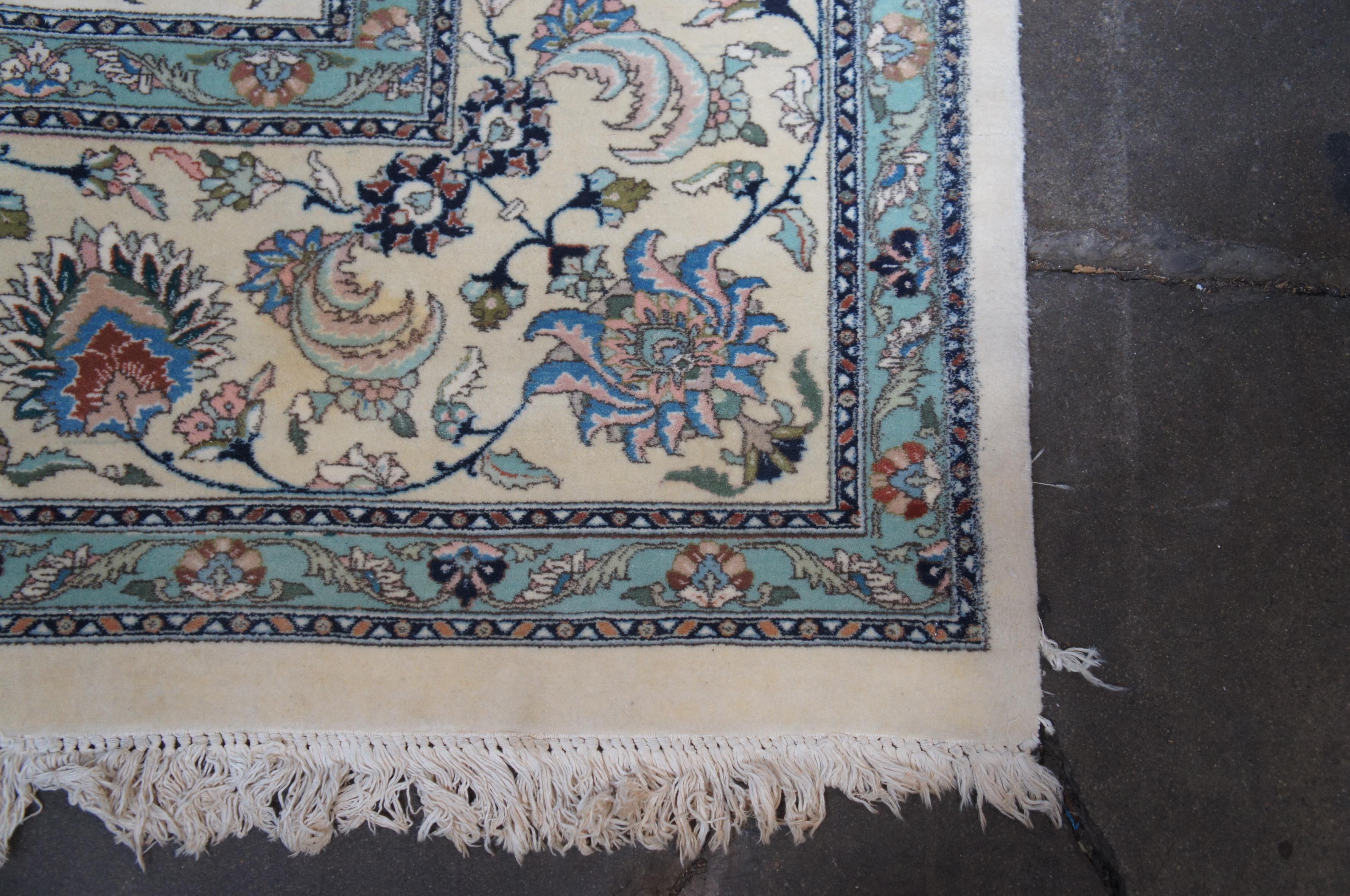 Monumental Persian Tabriz Wool Animal Bird Design Area Rug Carpet 12' x 19' For Sale 3