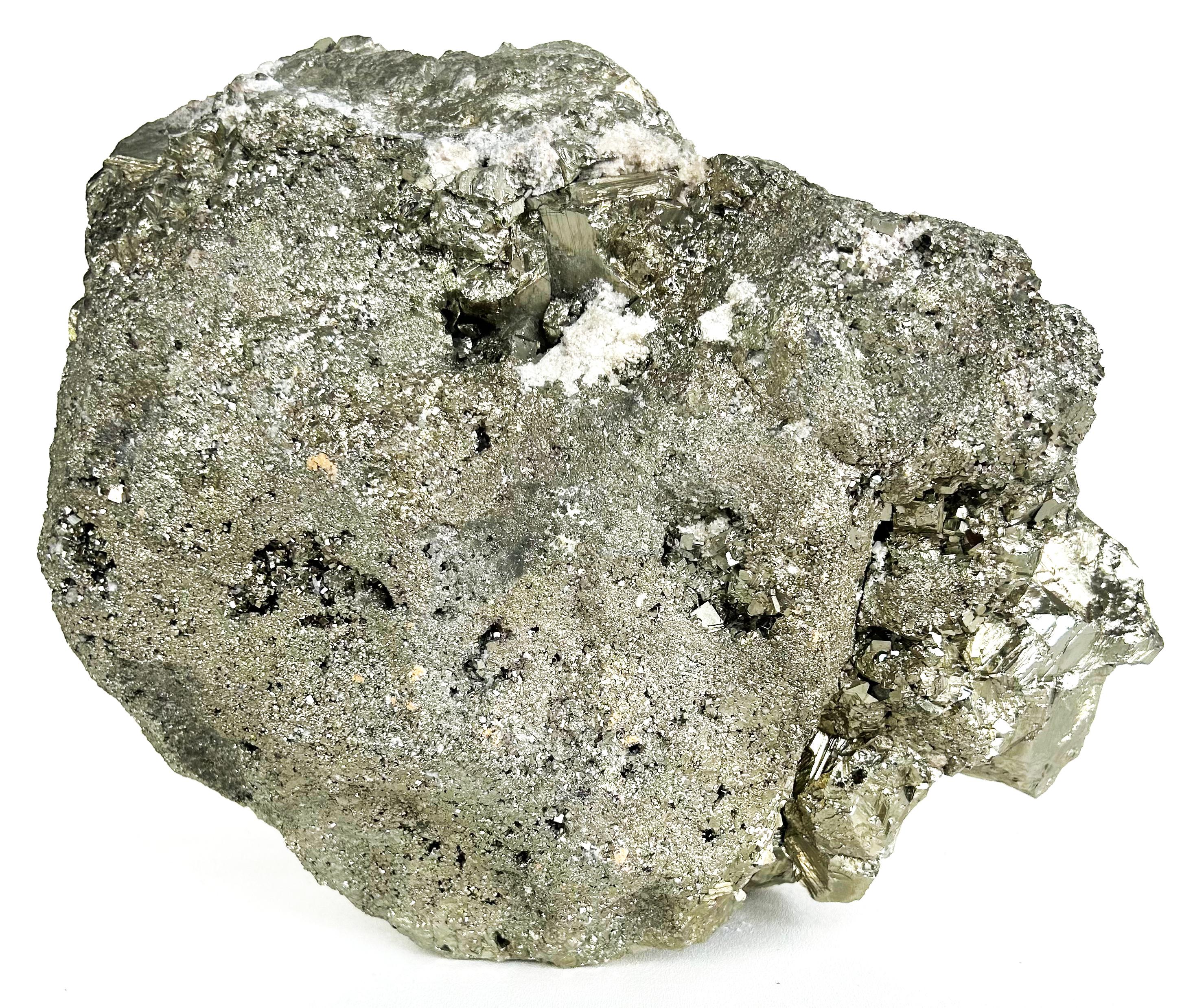 Monumental Peruvian Pyrite Cluster Weighing 92 lbs. In Good Condition For Sale In Miami, FL
