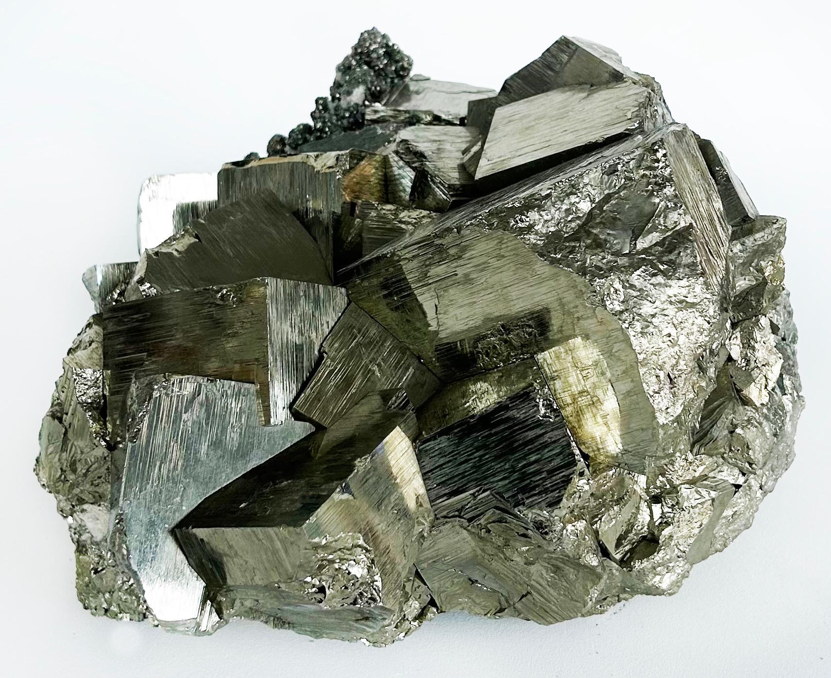 Monumental Peruvian Pyrite Cluster Weighing 92 lbs. For Sale 2