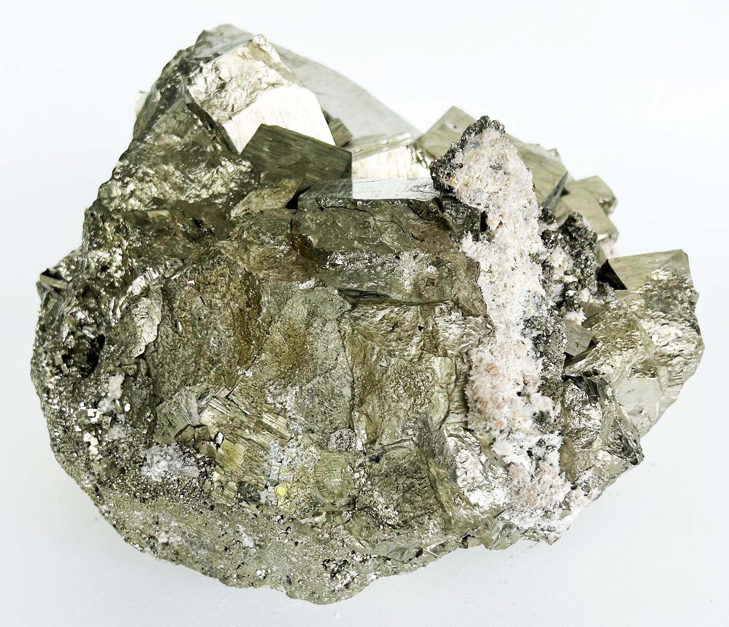 Monumental Peruvian Pyrite Cluster Weighing 92 lbs. For Sale 5