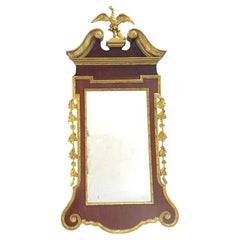 Monumental miroir aigle en acajou et doré de la période fédérale de Philadelphie