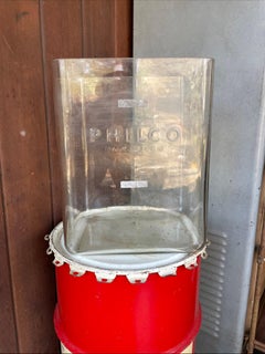 Monumental PHILCO Glass Pyrex Battery Tank Flower Vase Curiosity Centerpiece