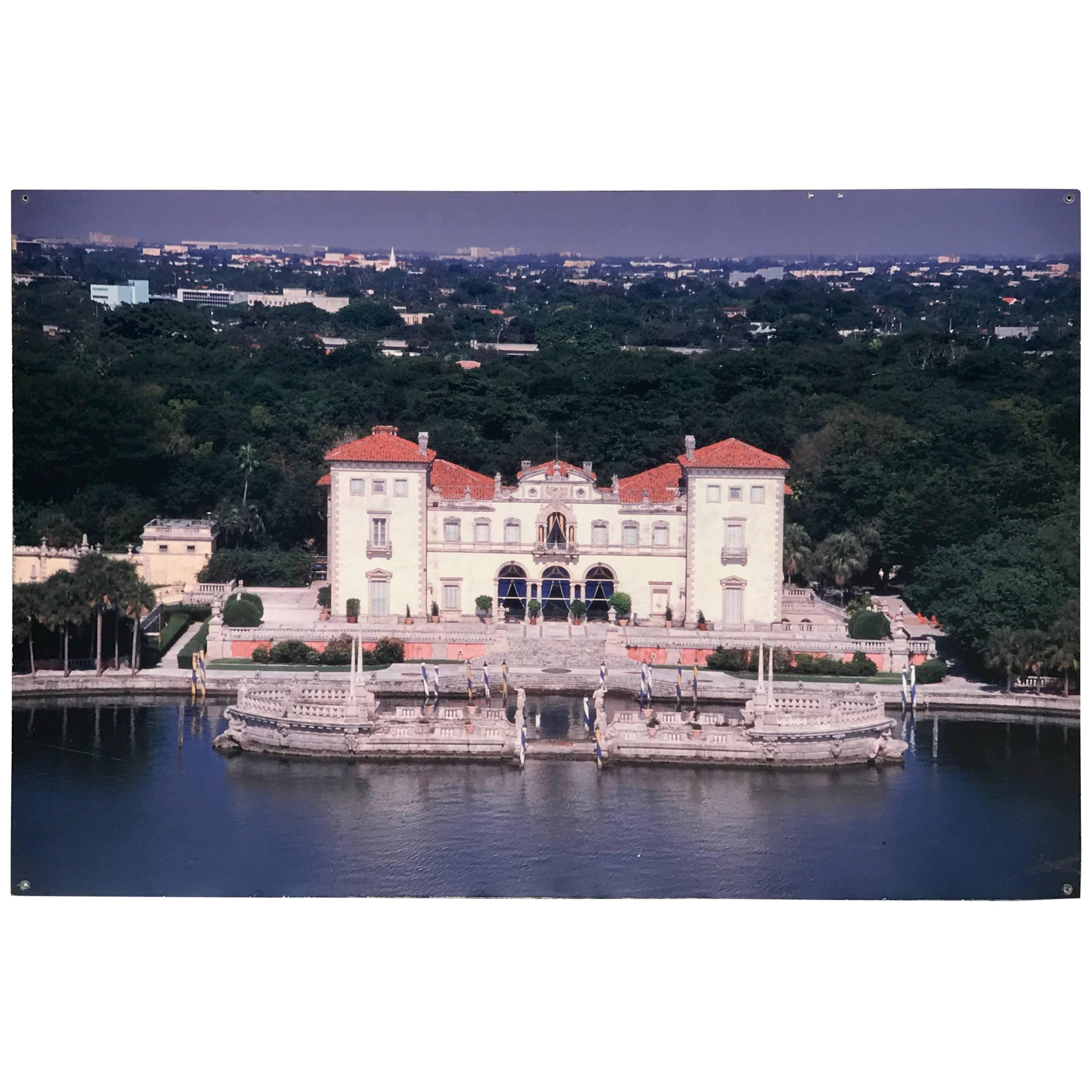 Monumental Photographic Print of Villa Vizcaya, Deaccessioned from Vizcaya For Sale