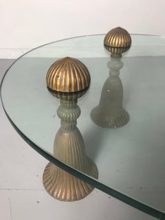 Monumental Phyllis Morris Gilt Tassel and Glass Cocktail / Coffee Table
