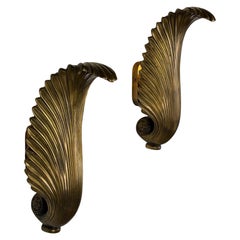 Appliques monumentales en bois doré de Pier Luigi Colli pour Colli Torino, années 1930