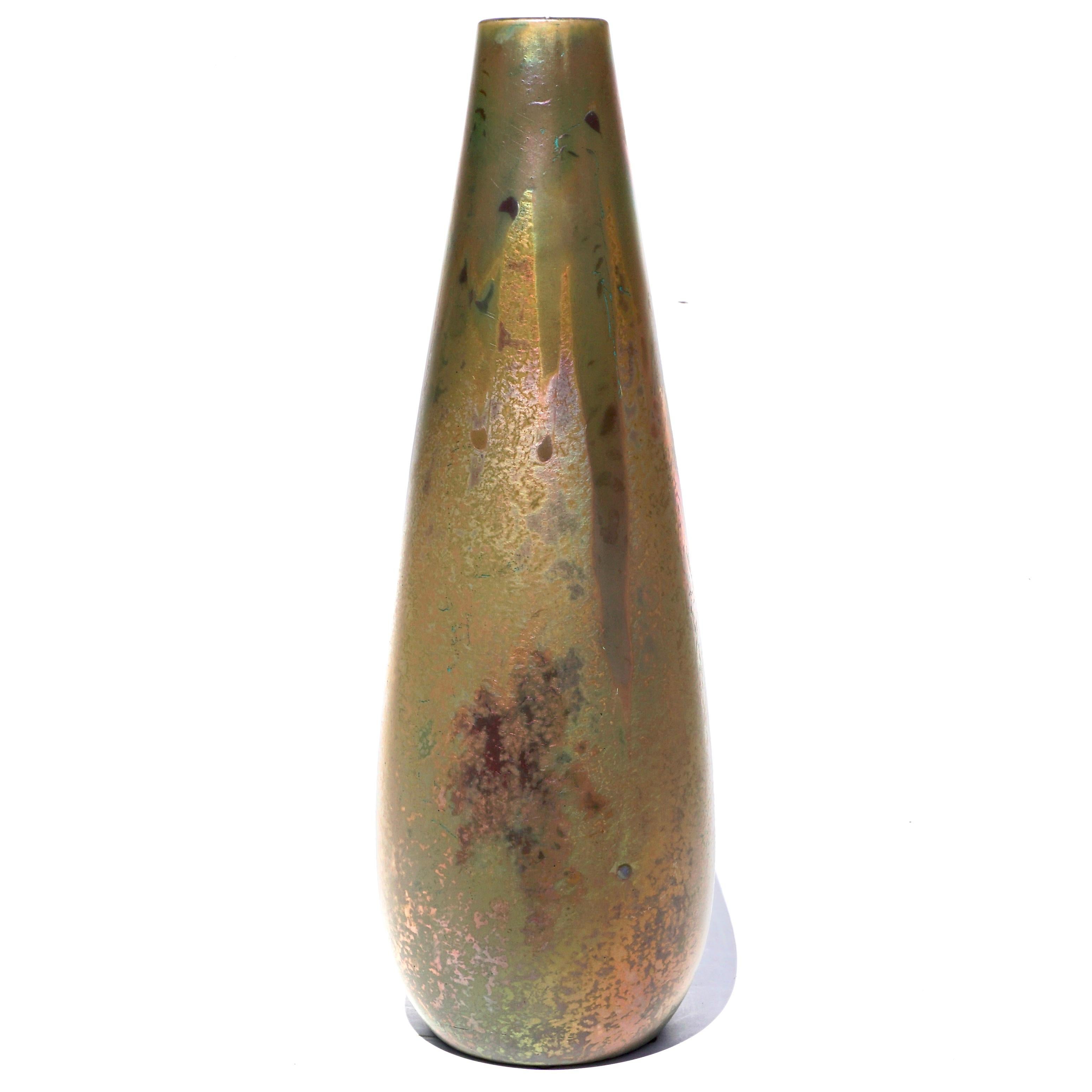 Monumentale schillernde Pierre Clement Massier-Vase (Art nouveau) im Angebot