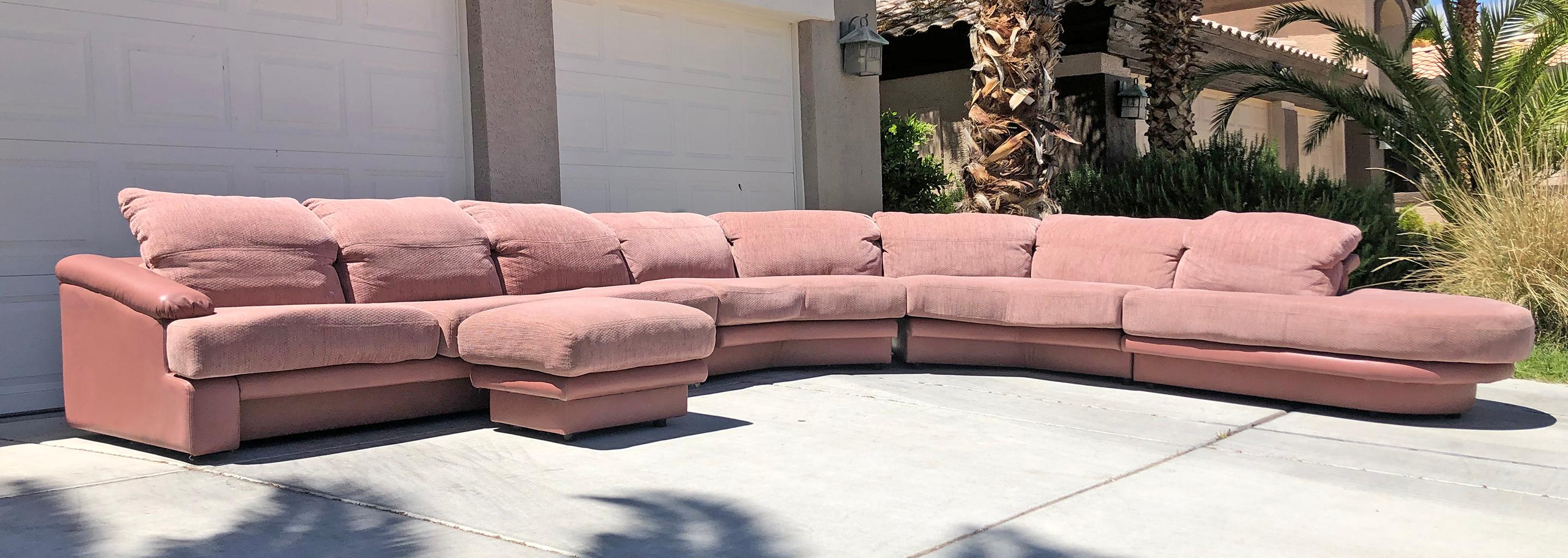 Mid-Century Modern Monumental Pink Vladimir Kagan Sectional for Preview