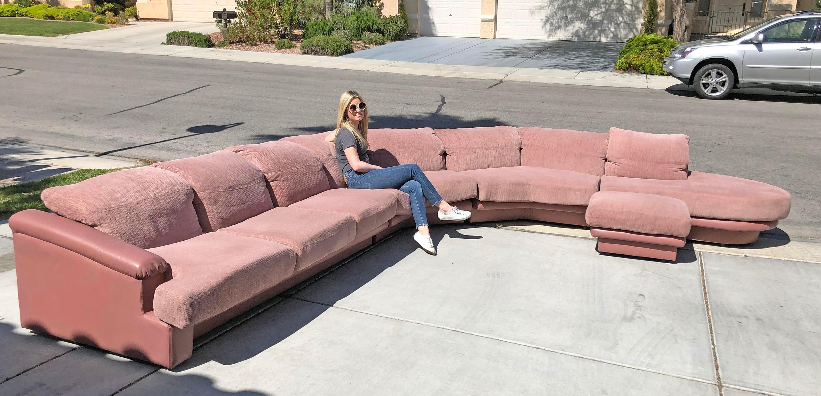 Monumental Pink Vladimir Kagan Sectional for Preview 2