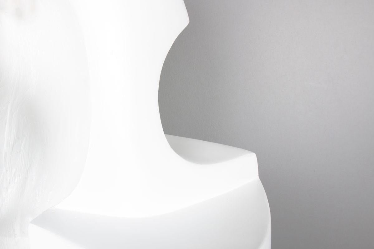 20th Century Monumental Plaster Light Sculpture Signed by M. Reollon, 1981 For Sale