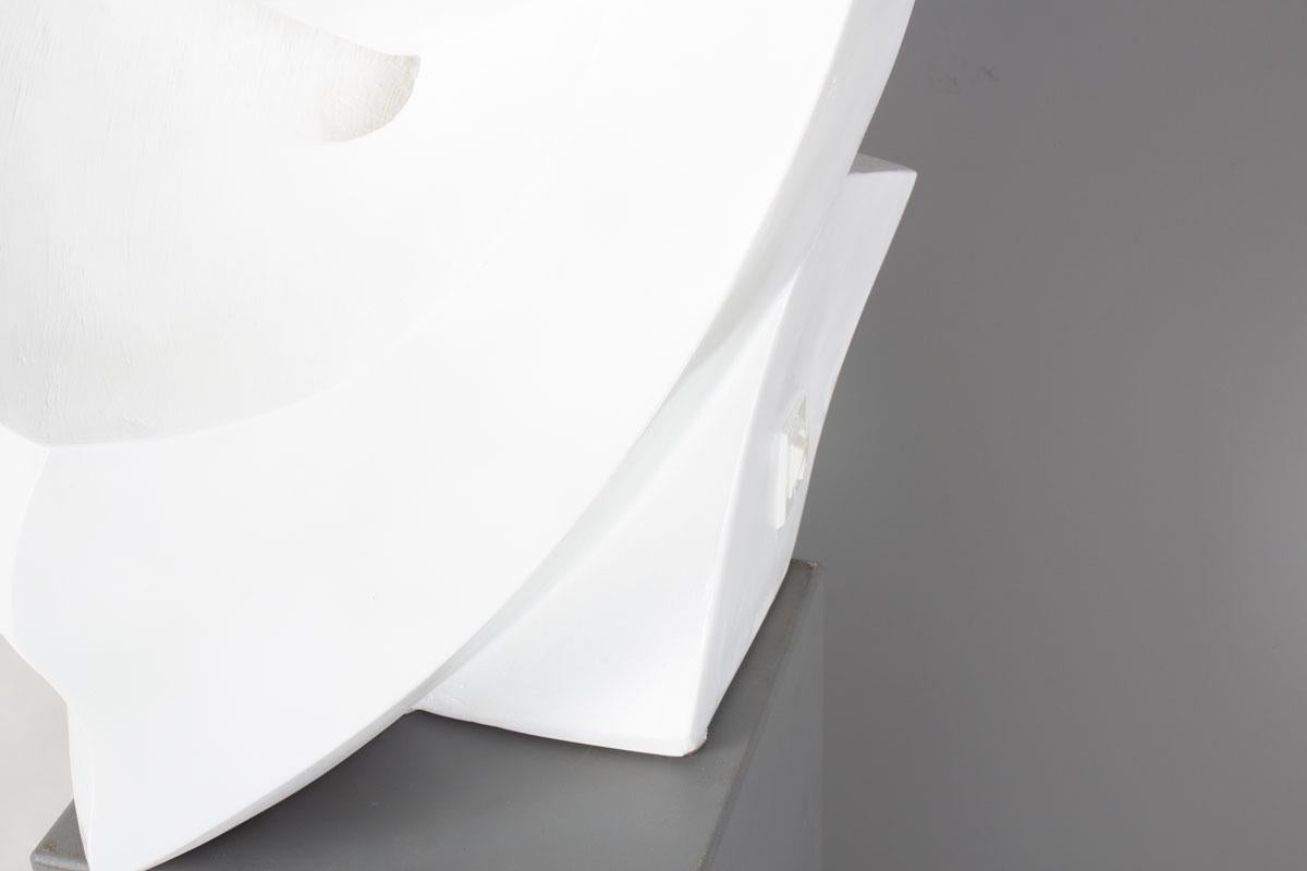 Monumental Plaster Light Sculpture Signed by M. Reollon, 1981 For Sale 1