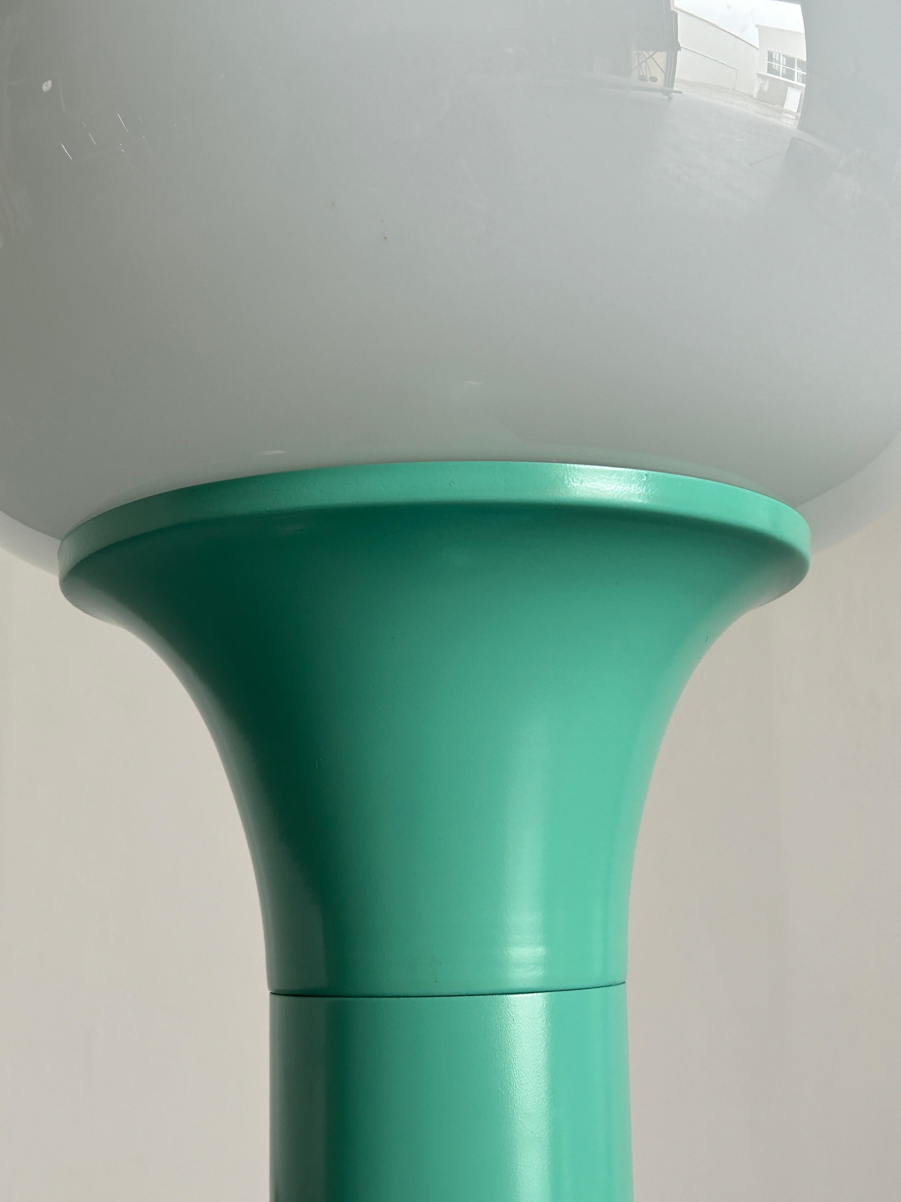 Monumental Pop Art Mint Green Mid-Century Modern Floor Lamp, Space Age 4