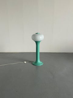 Monumental Pop Art Mint Green Mid-Century Modern Floor Lamp, Space Age