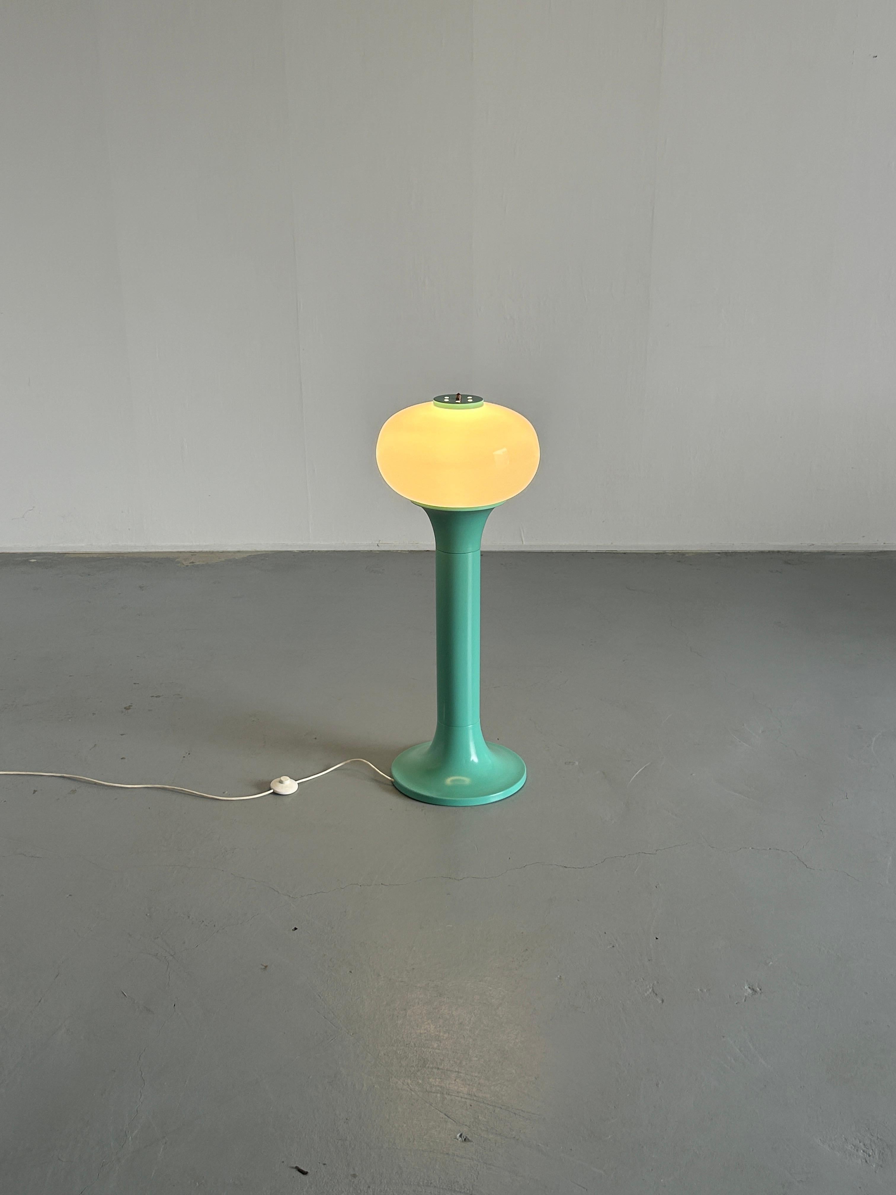 Late 20th Century Monumental Pop Art Mint Green Mid-Century Modern Floor Lamp, Space Age