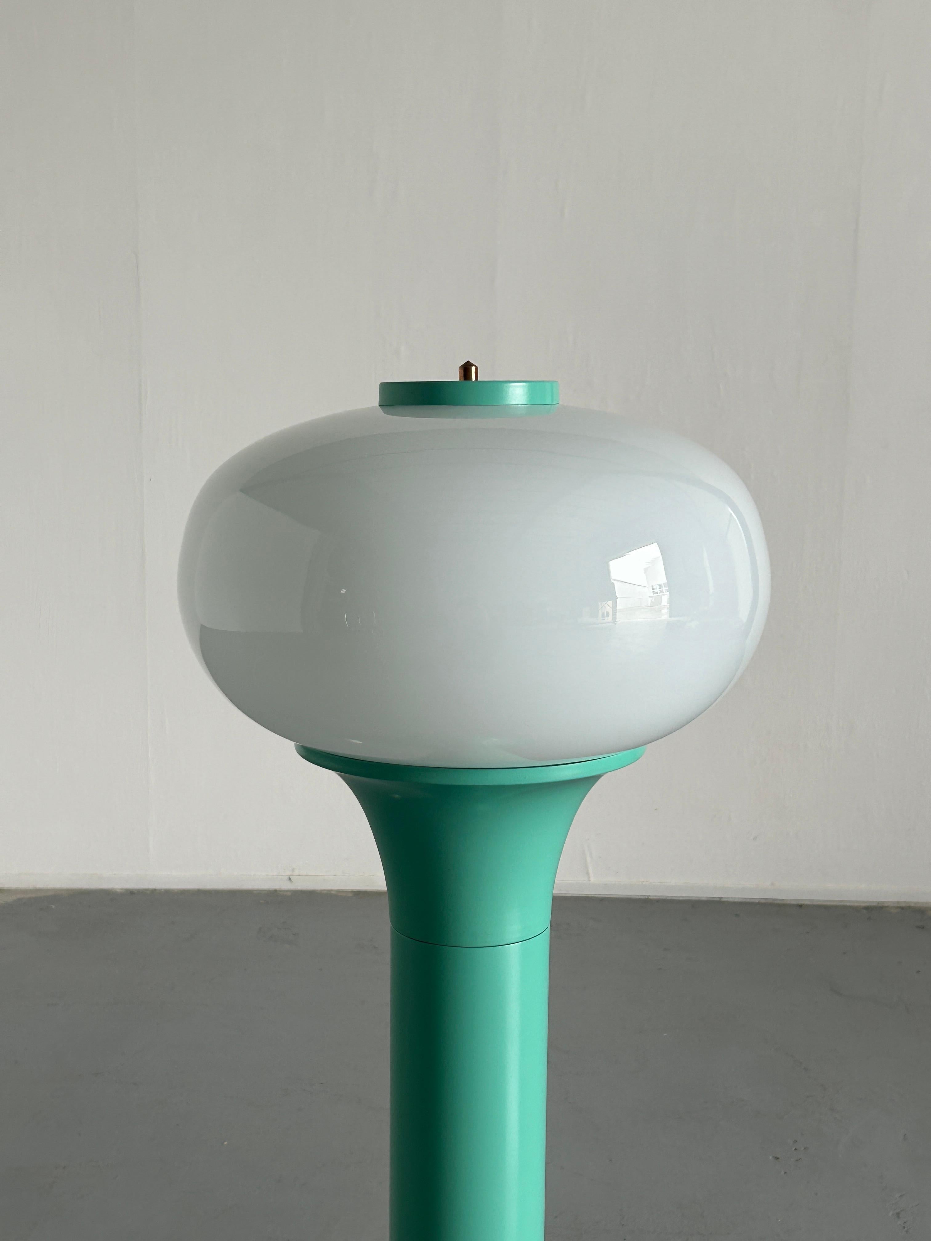 Monumental Pop Art Mint Green Mid-Century Modern Floor Lamp, Space Age 1