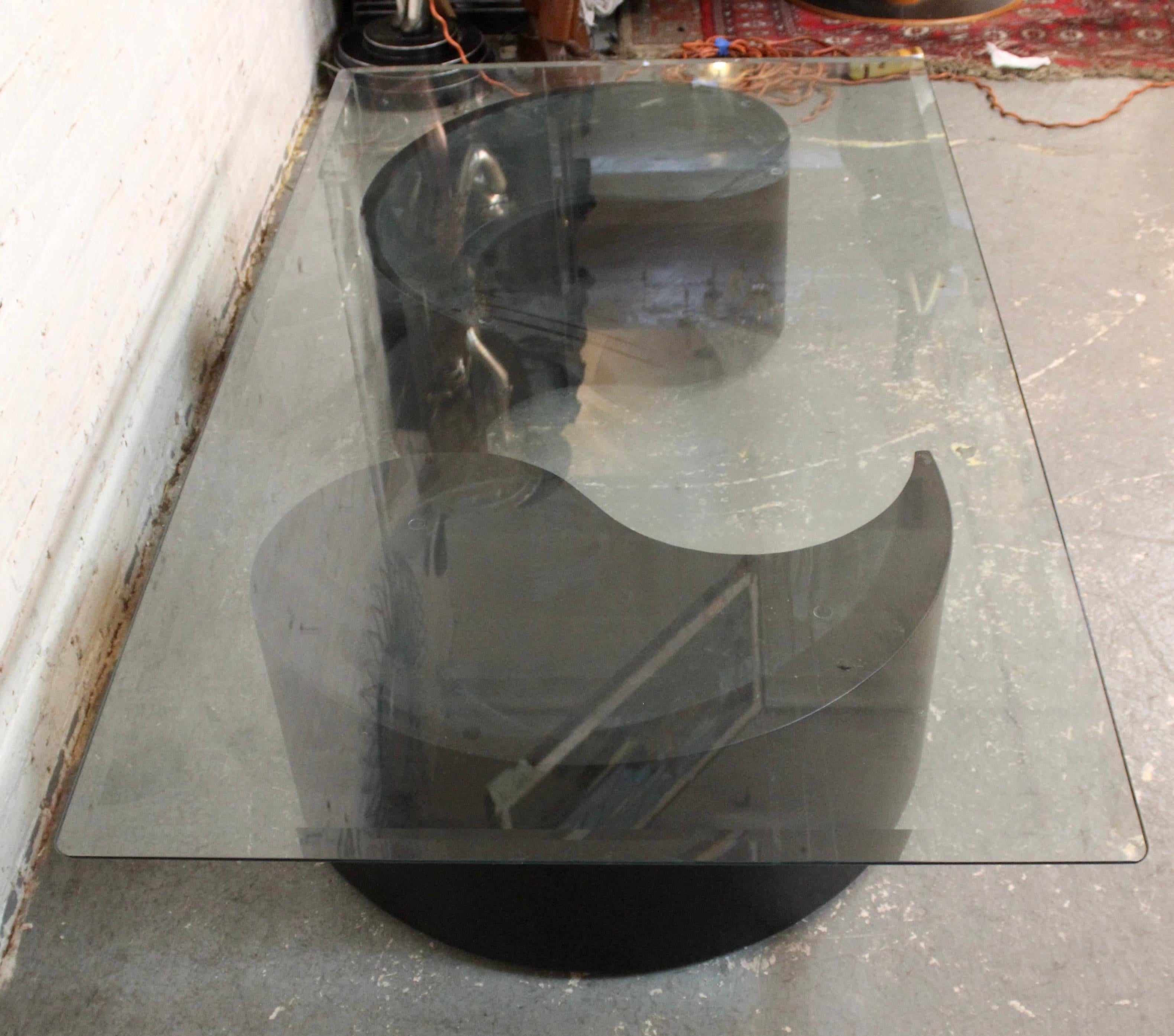 20th Century Monumental Post-Modern Modular Glass Coffee Table For Sale