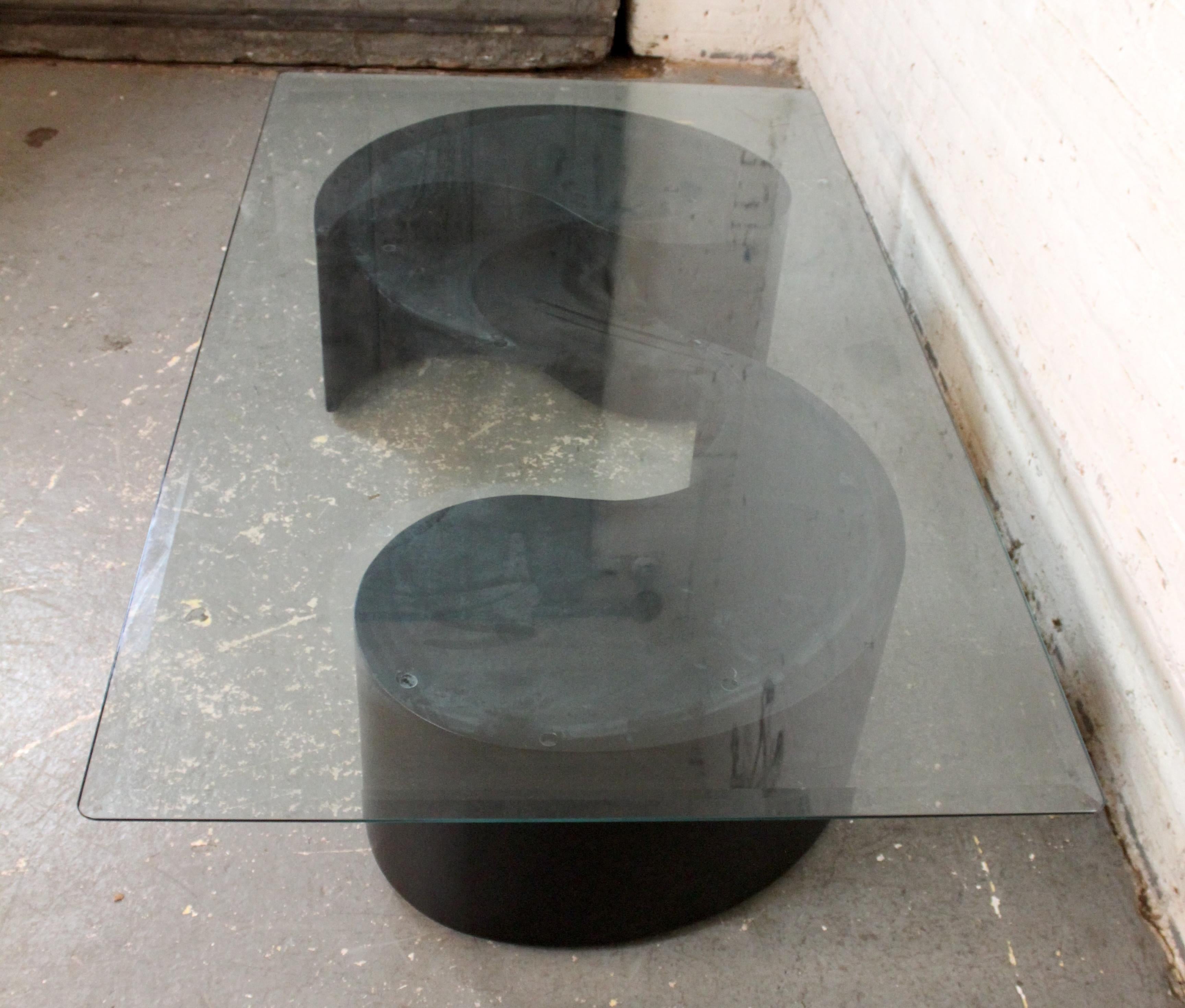 Monumental Post-Modern Modular Glass Coffee Table For Sale 1