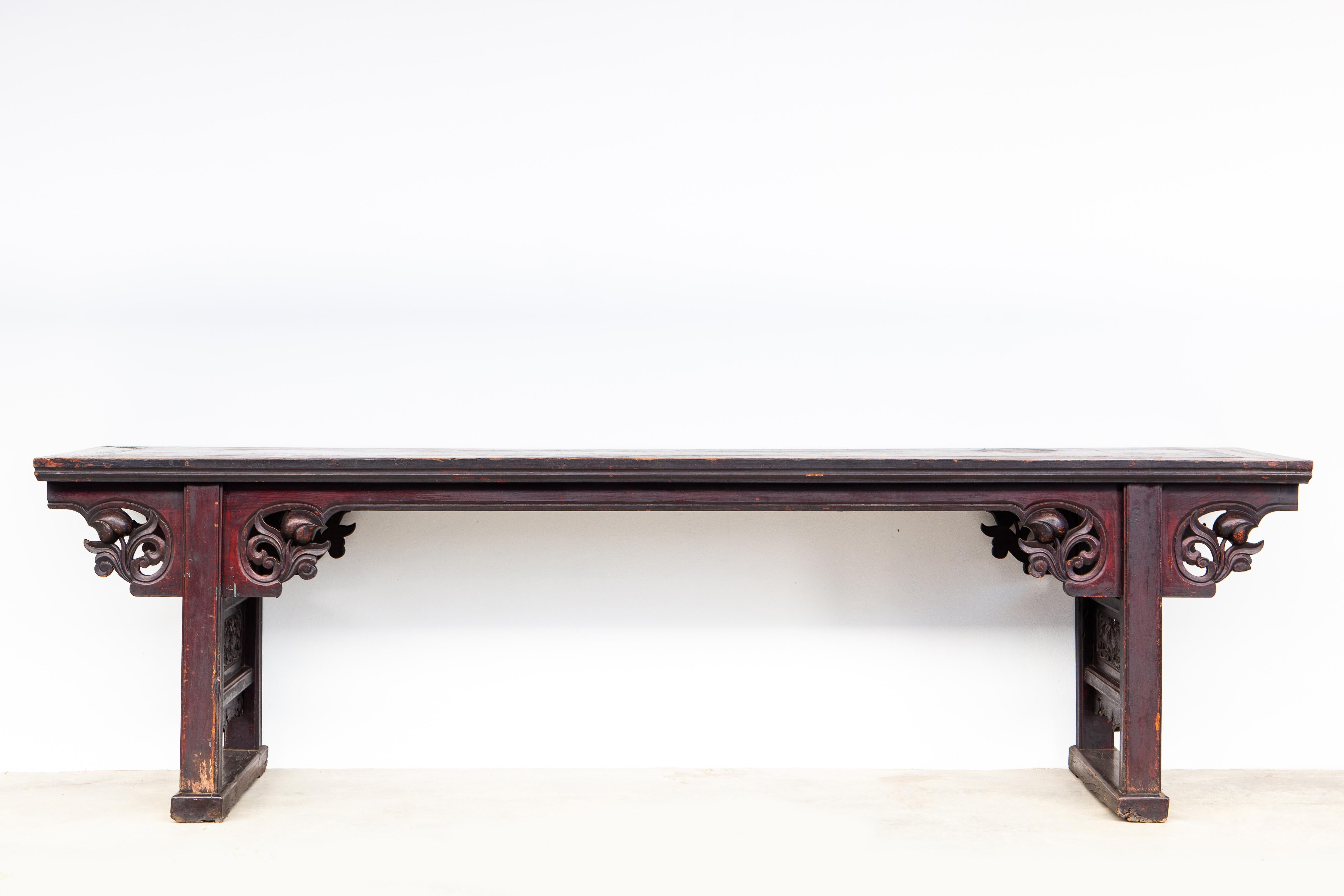 Elm Monumental Qing Dynasty Altar Table