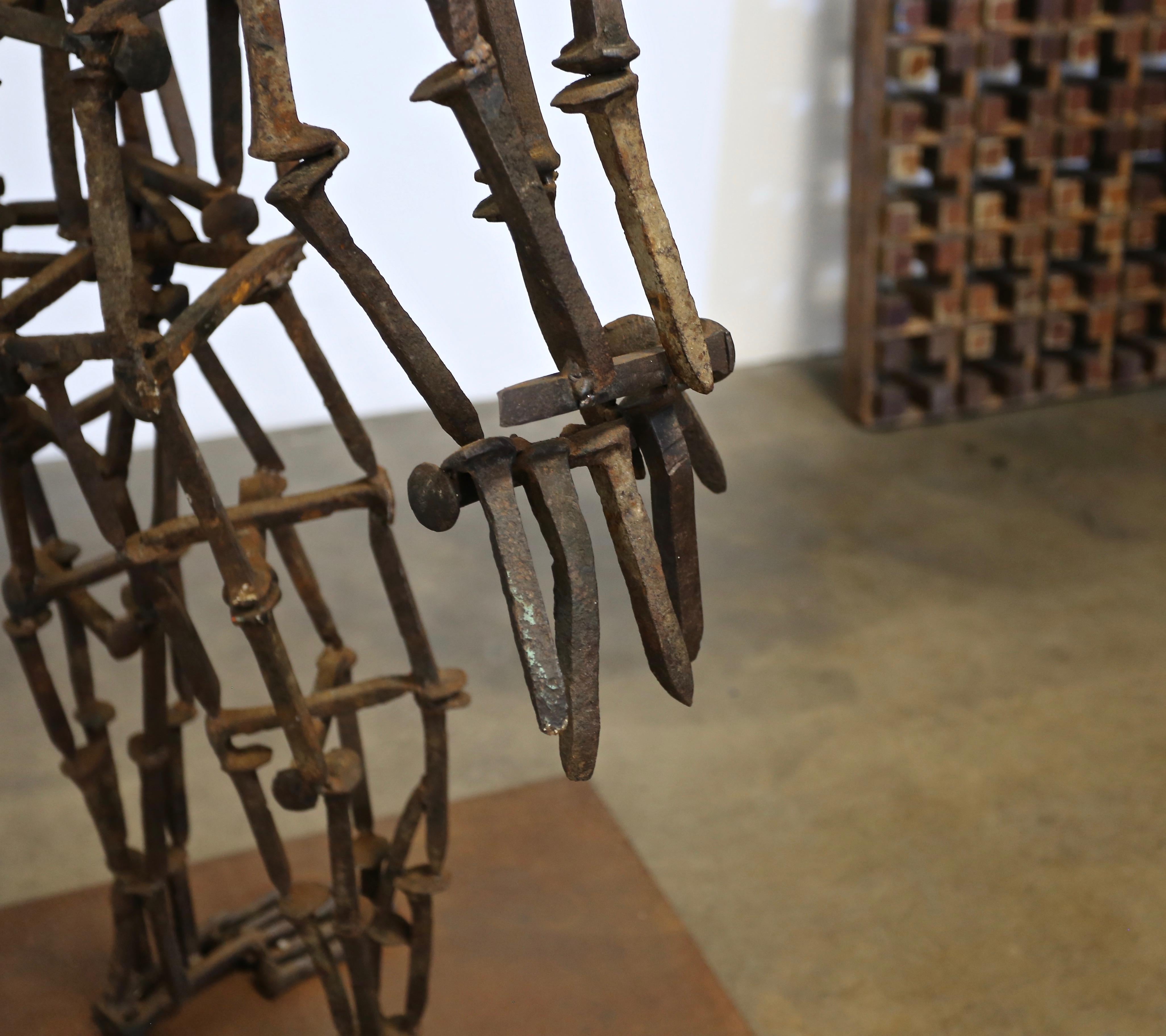 Monumental Railroad Spike Sculpture by Bruce Gray, 1992 2