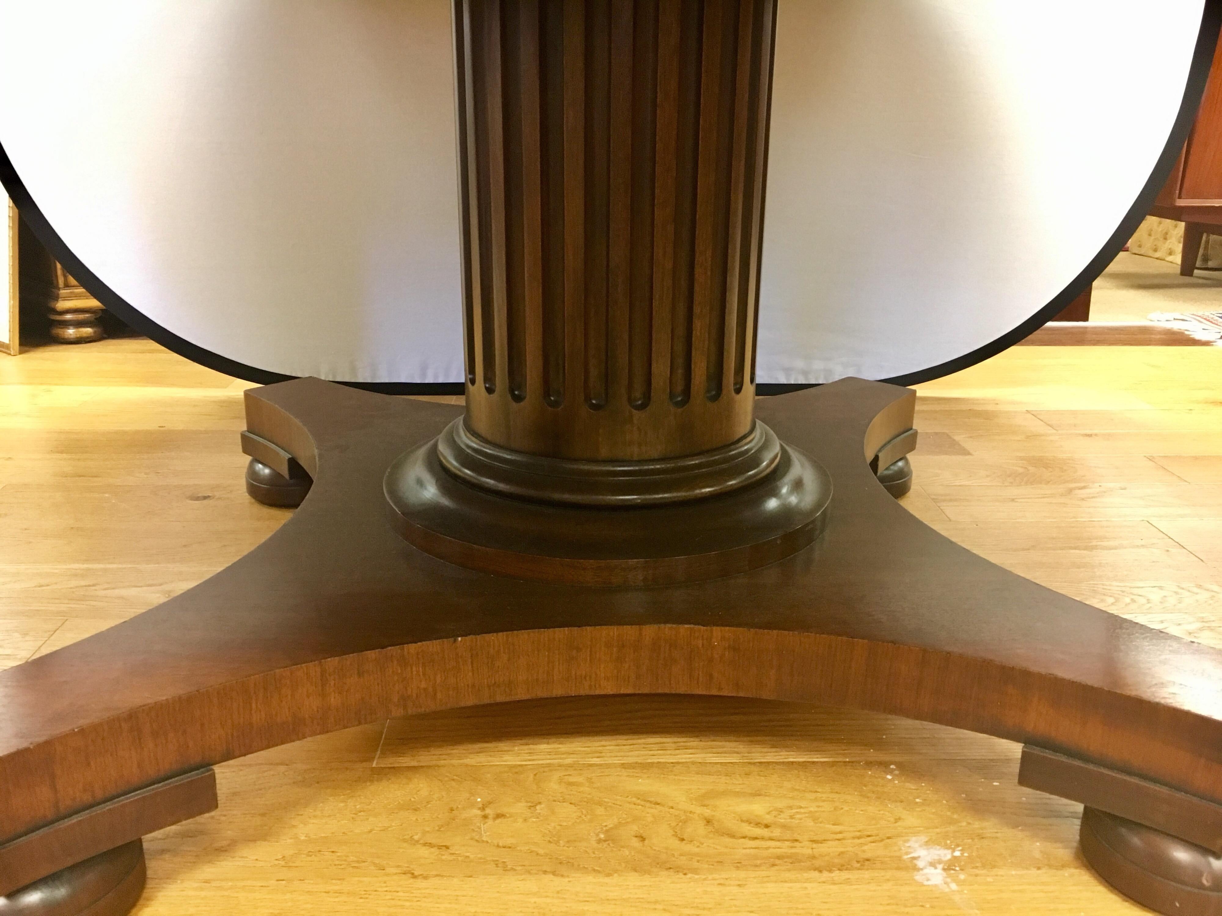 Mahogany Monumental Ralph Lauren Henredon Pedestal Dining Room Table