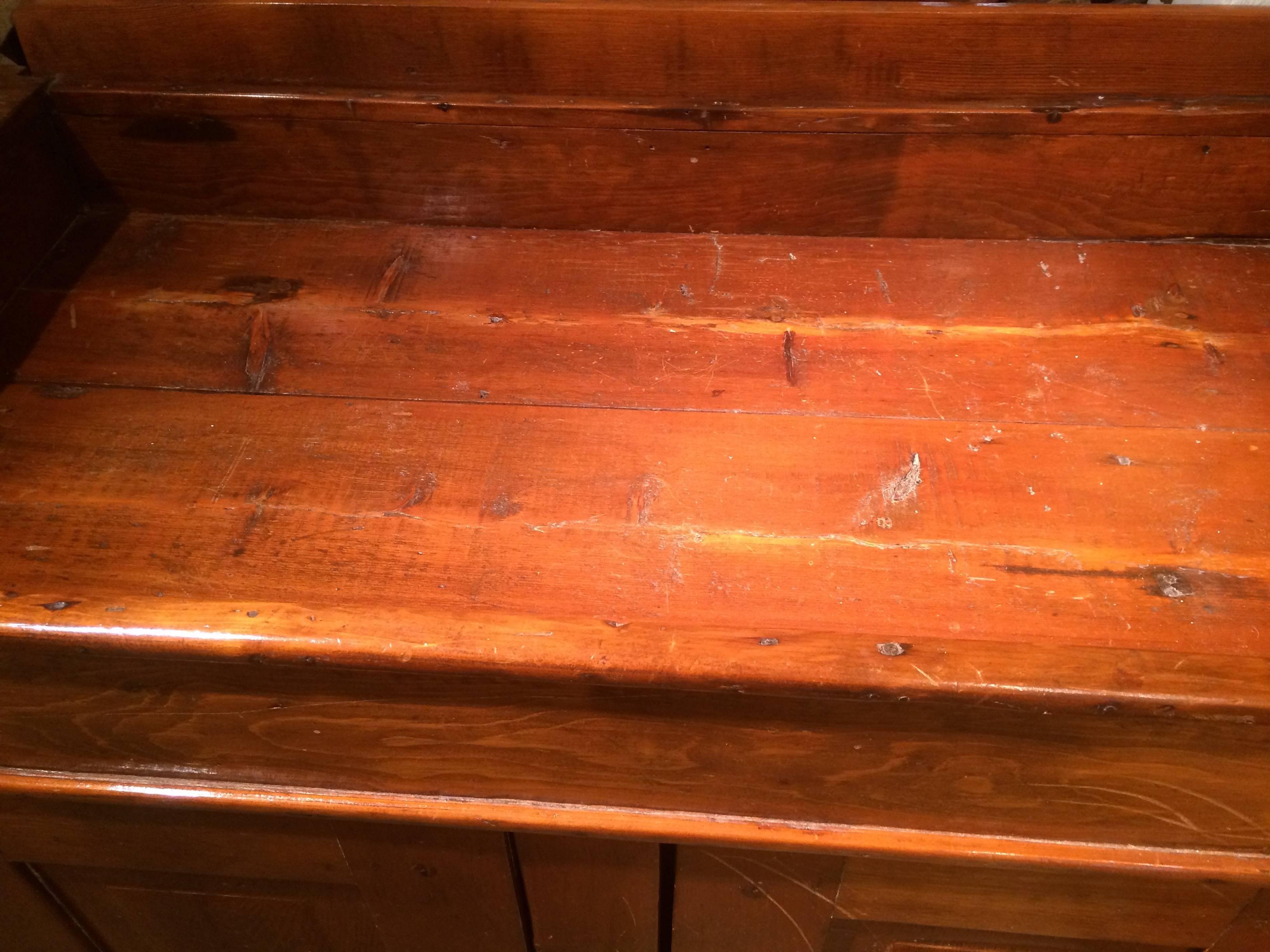 Monumental Rare 19th Century Pine Dry Sink Cabinet 2