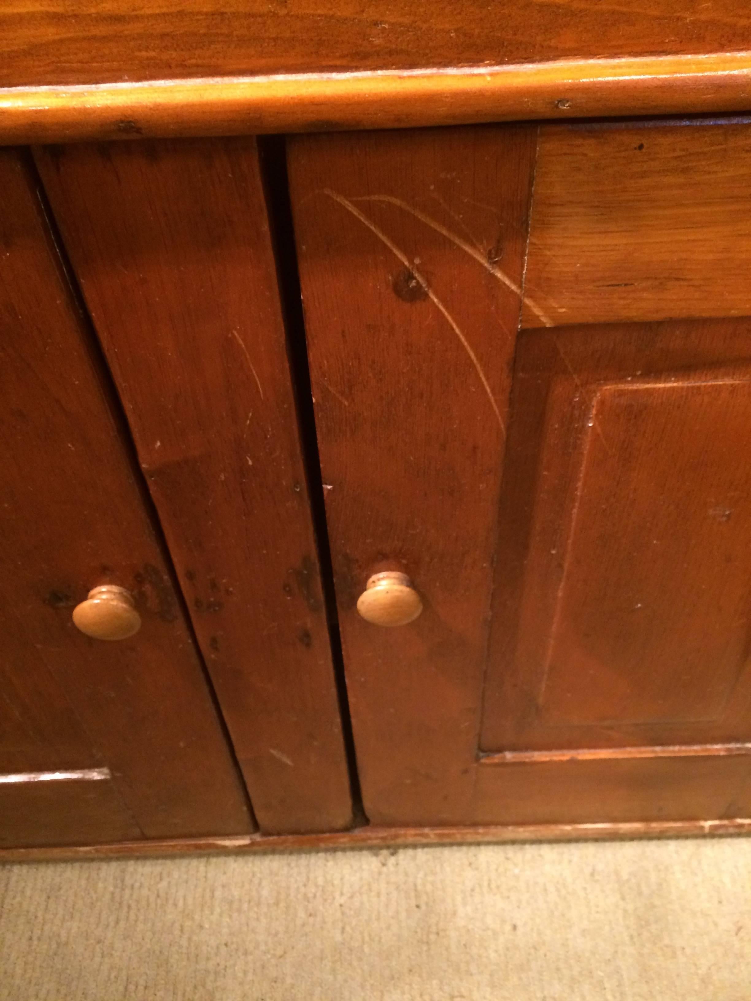 Monumental Rare 19th Century Pine Dry Sink Cabinet 3