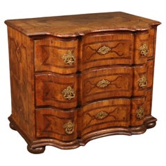 Monumental Rare Period 1770s era Italian Inlaid Olivewood and Walnut Commode