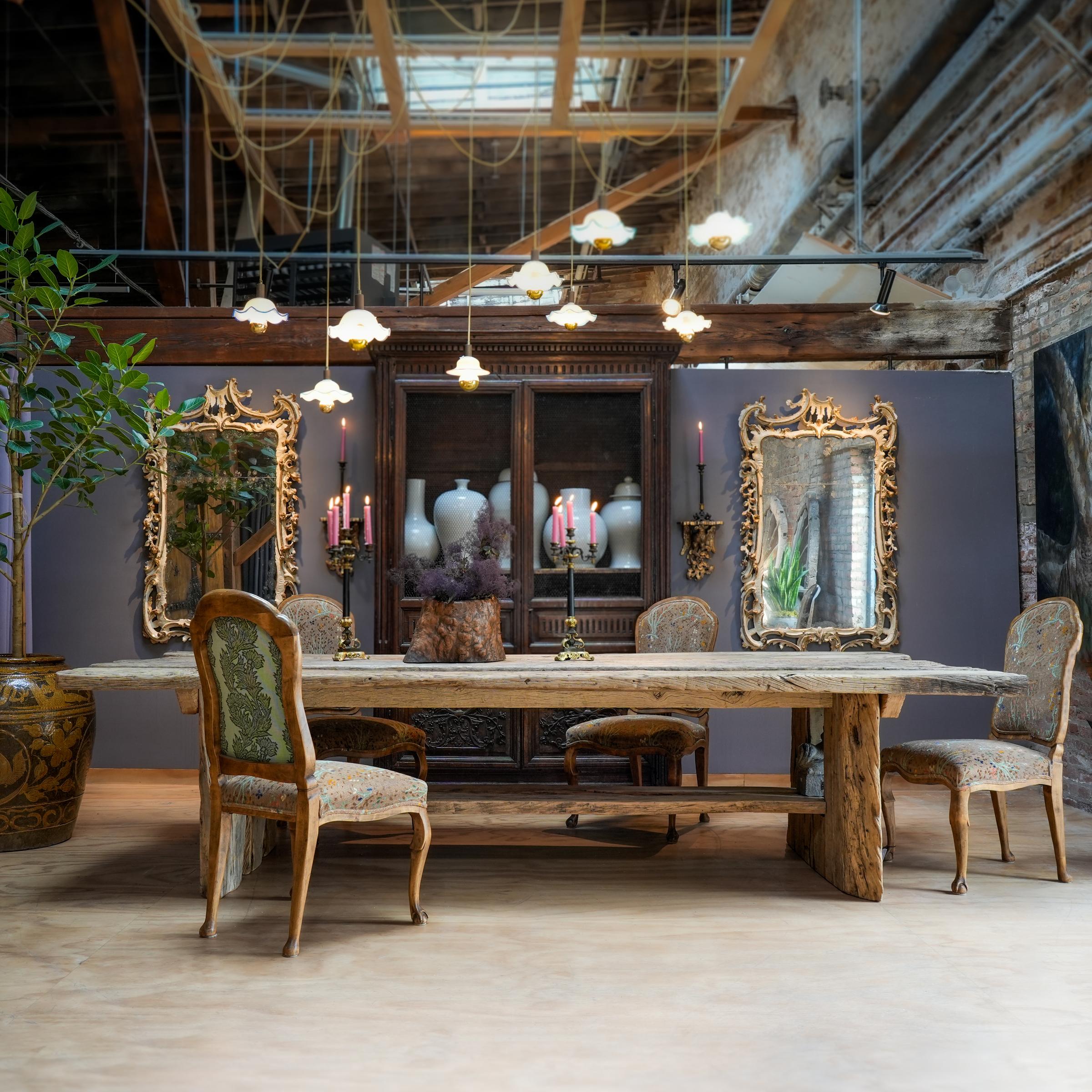 Chinese Monumental Reclaimed Elm Dining Table For Sale